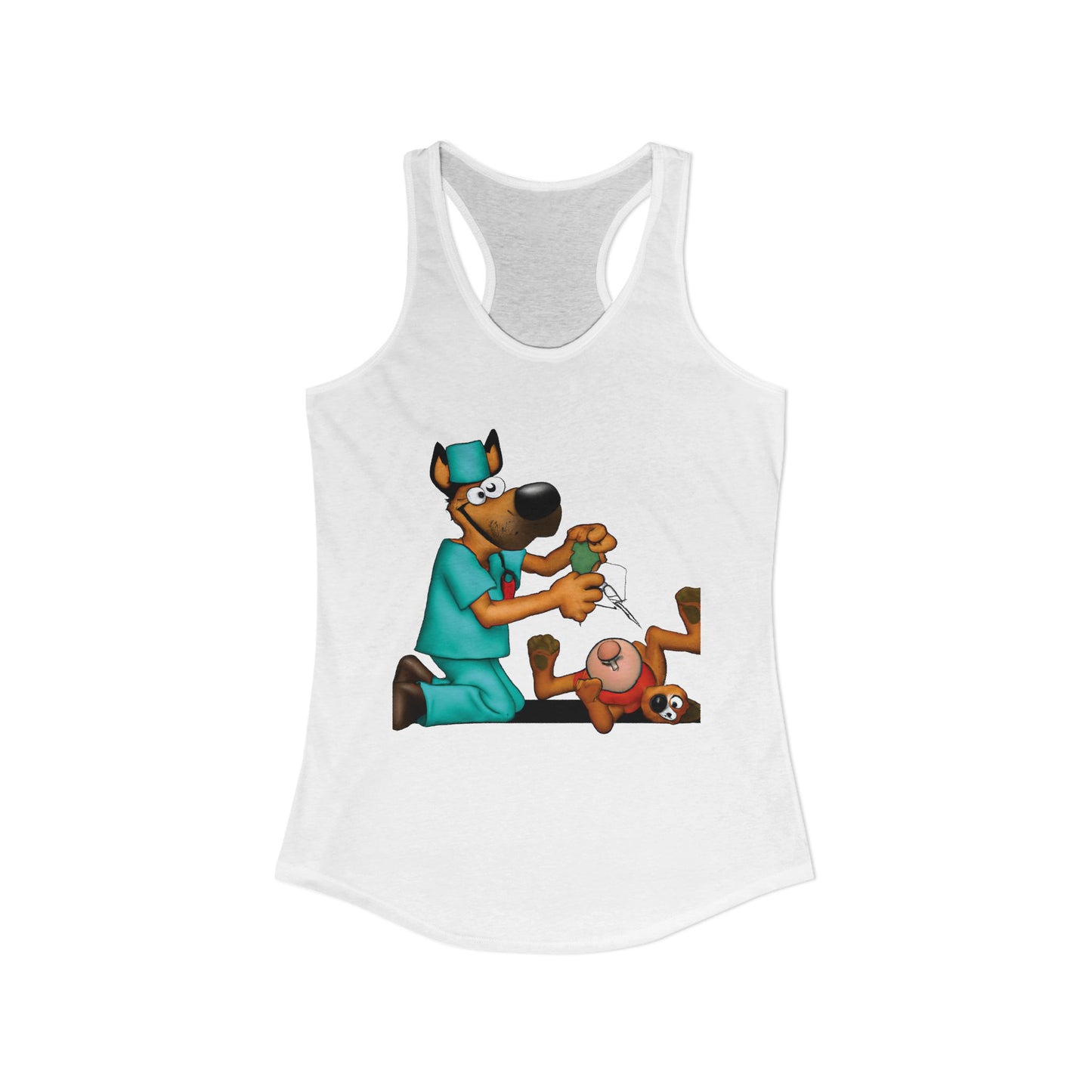 Dog Saving Toy Racerback Tank — "We Gotta Save It" Graphic Tank Top