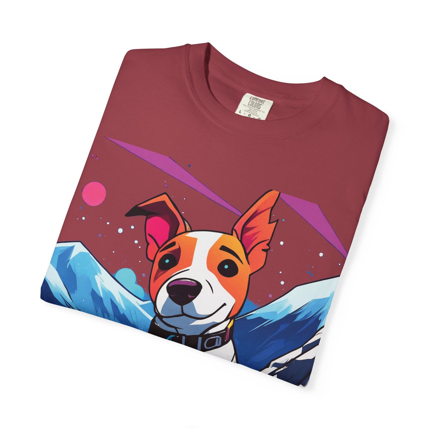 Jack Russell Adventure Tee — Colorful Mountain Dog Graphic T-Shirt