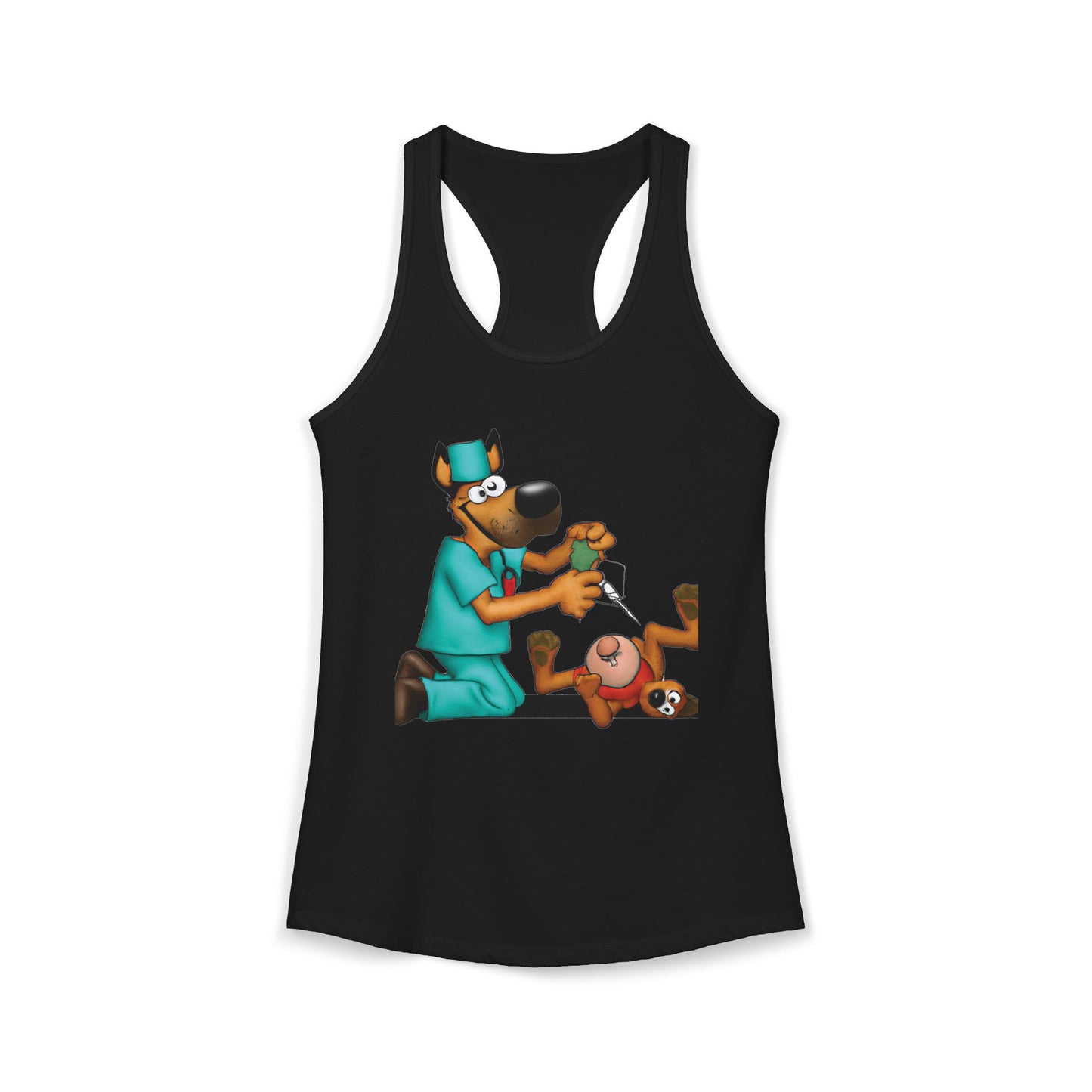 Dog Saving Toy Racerback Tank — "We Gotta Save It" Graphic Tank Top