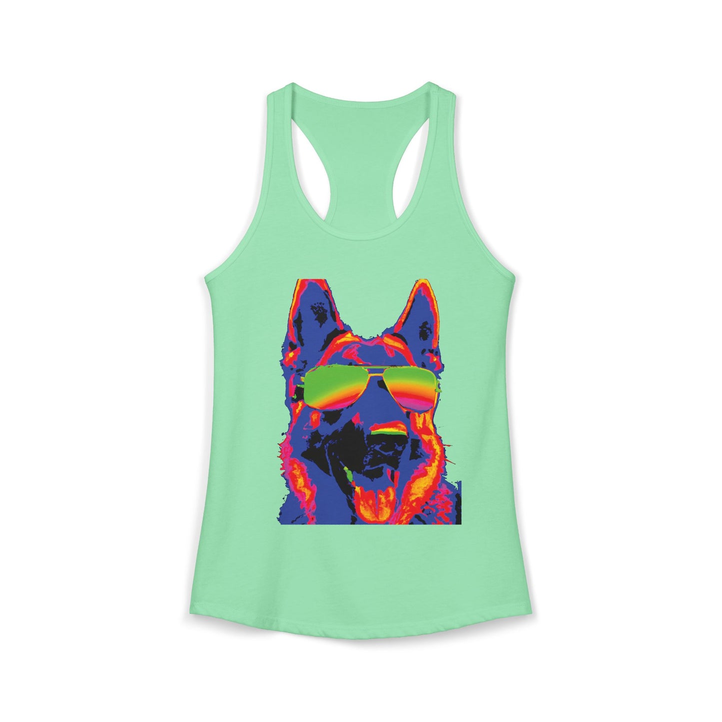 Heat Seeking German Shepherd Racerback Tank