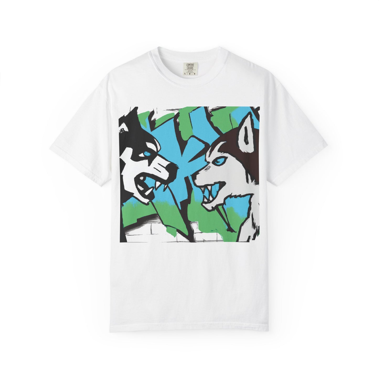 Husky Face Graphic T-Shirt — Bold Siberian Wolf Artwork