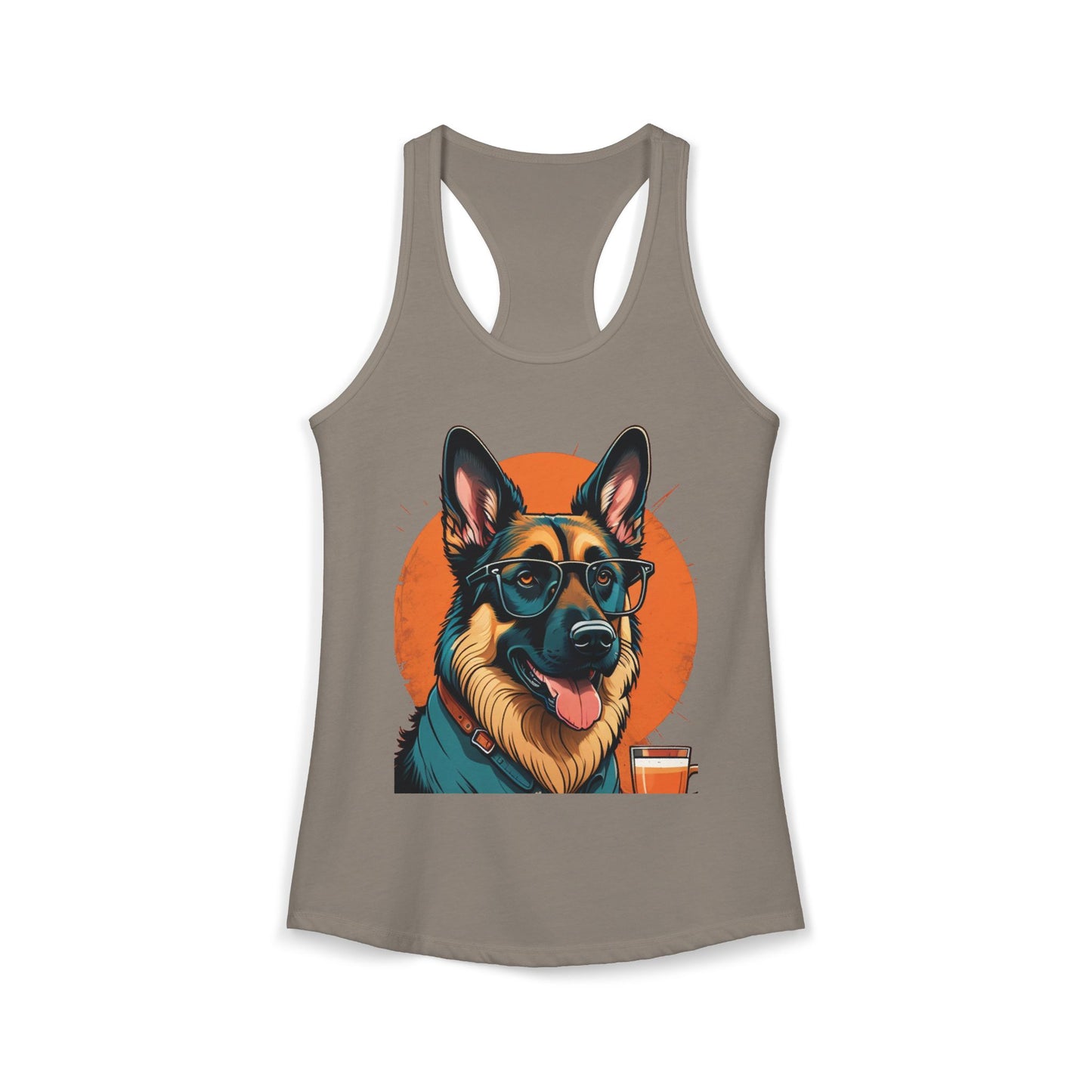 German Shepherd Coffee Love Racerback Tank