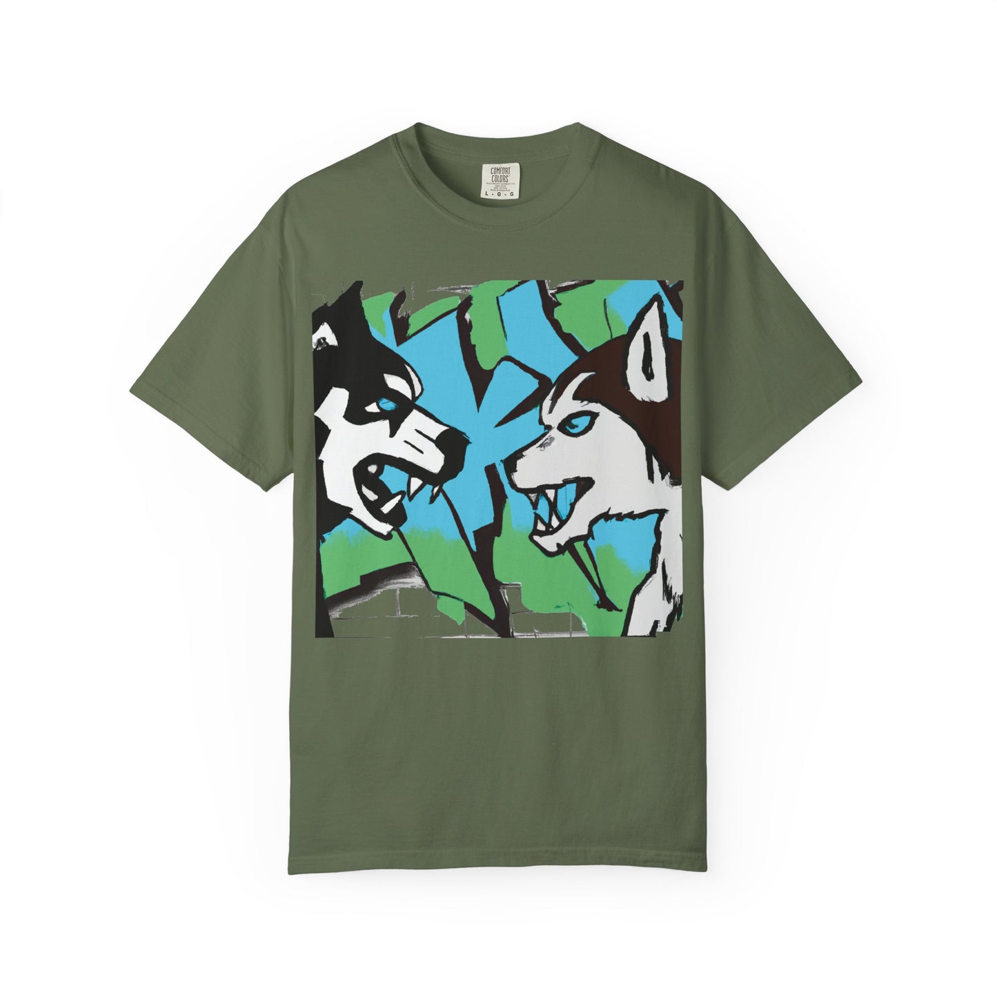 Husky Face Graphic T-Shirt — Bold Siberian Wolf Artwork