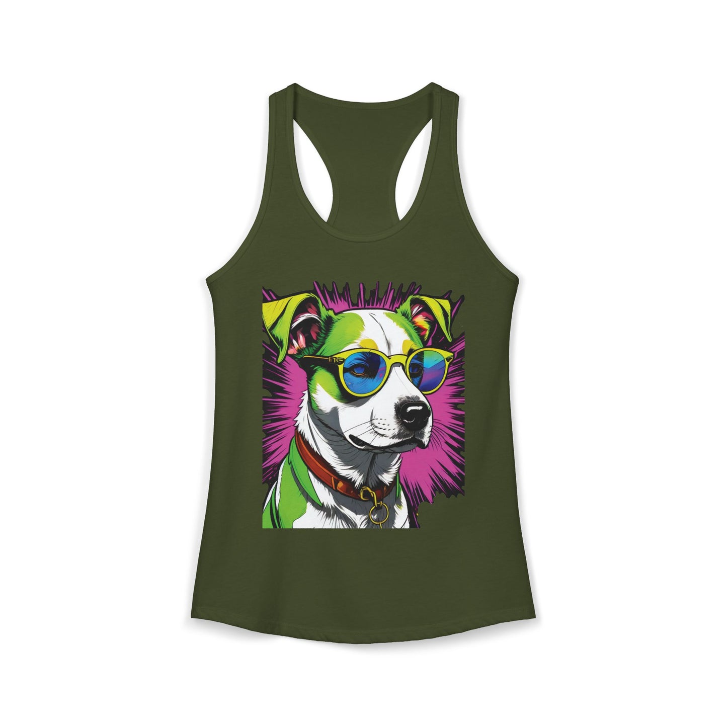 Dog Not Amused Racerback Tank — Women's Funny Dog Lover Tank