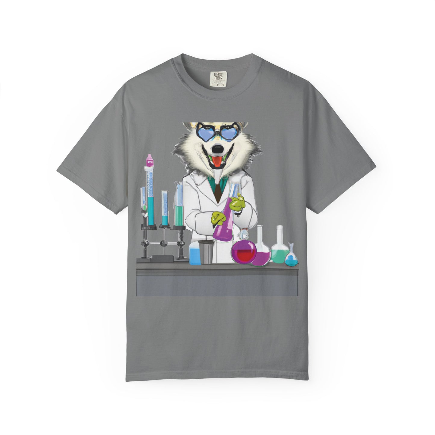 Chemist Wolf T-Shirt — Funny Lab Scientist Graphic Tee