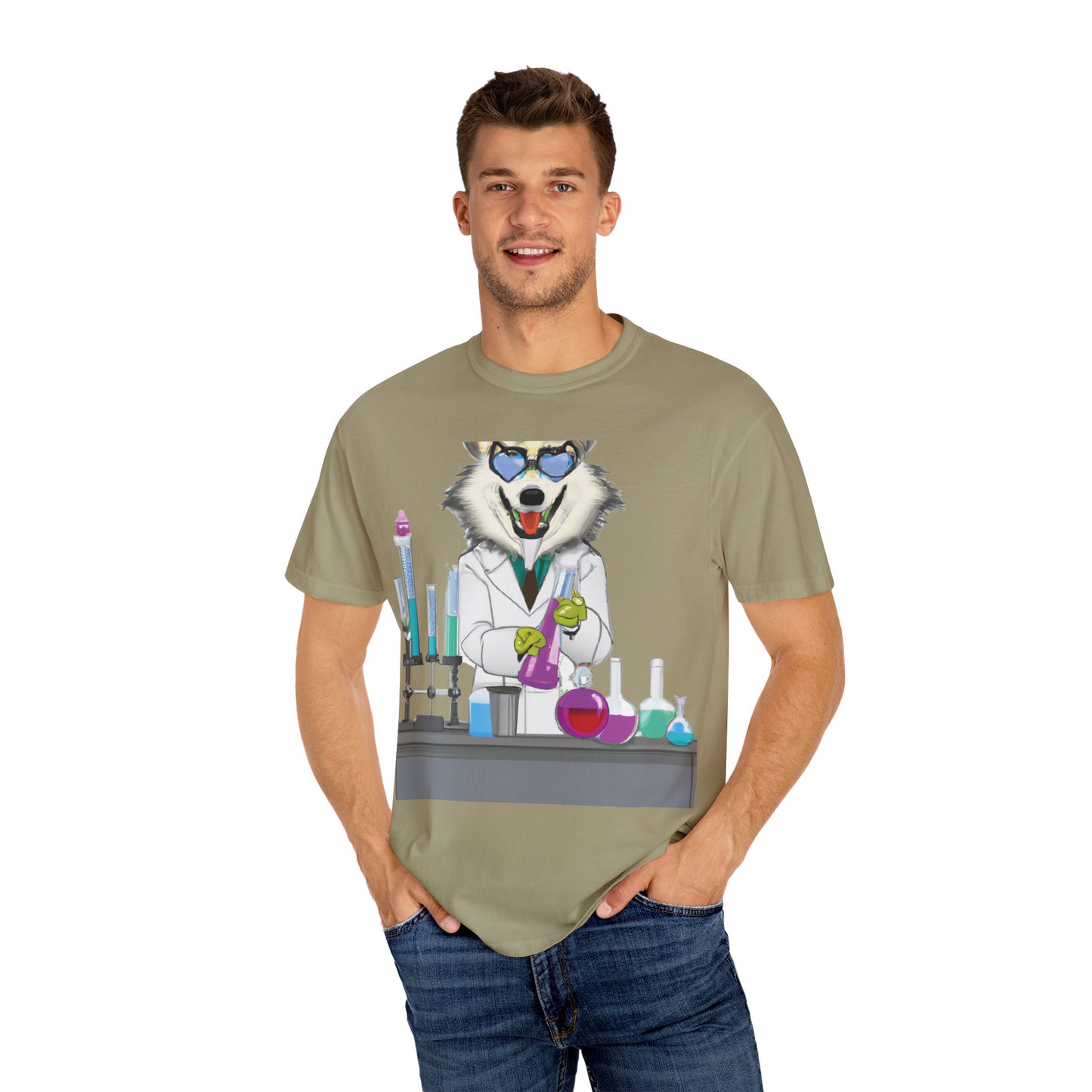 Chemist Wolf T-Shirt — Funny Lab Scientist Graphic Tee