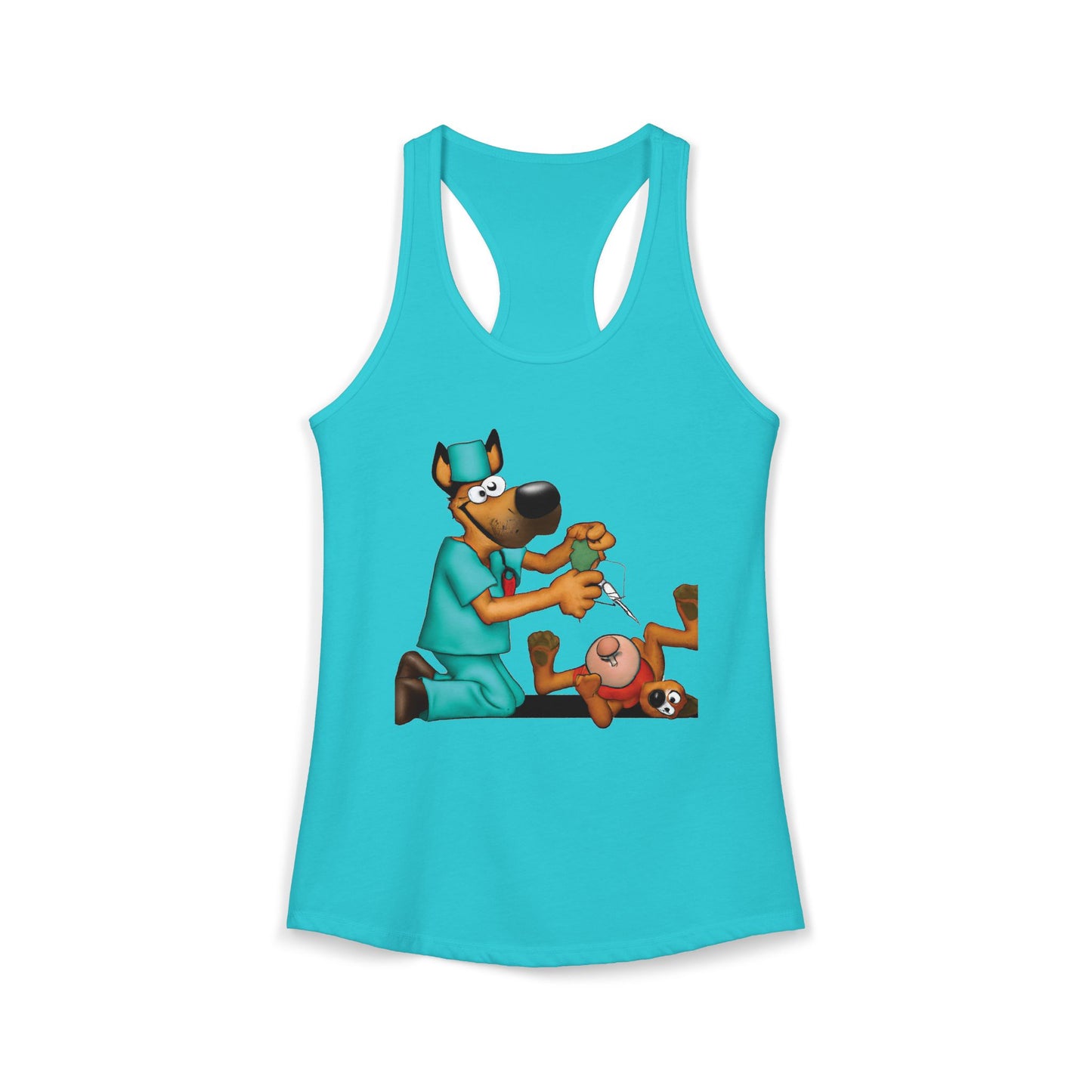 Dog Saving Toy Racerback Tank — "We Gotta Save It" Graphic Tank Top