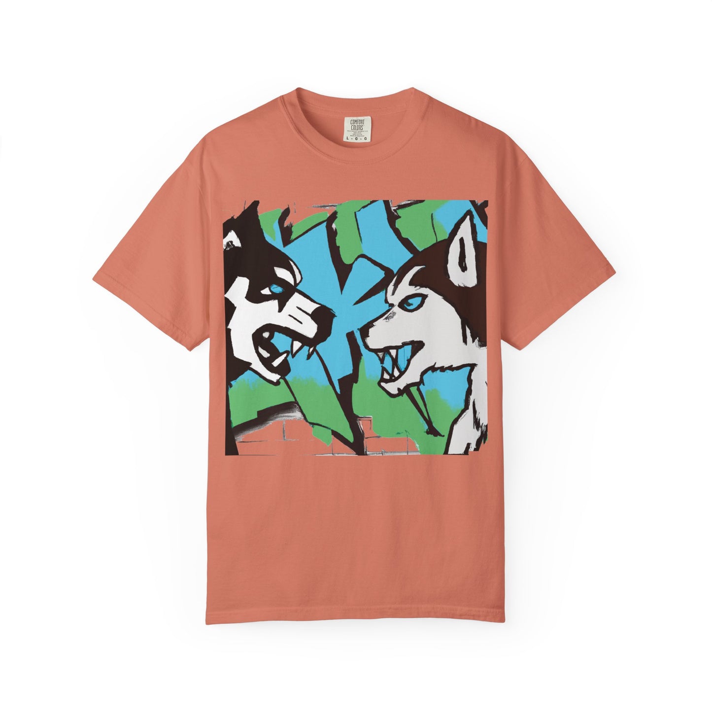 Husky Face Graphic T-Shirt — Bold Siberian Wolf Artwork