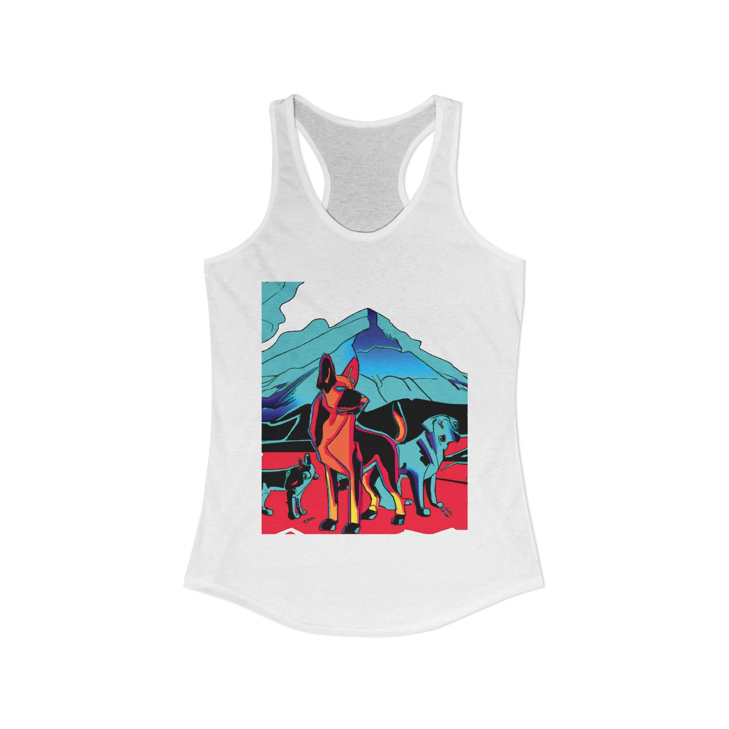 German Shepherd Volcano Pack Racerback Tank