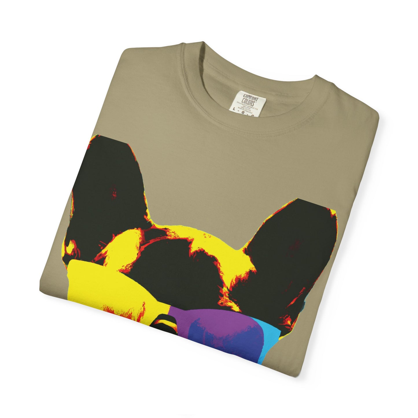 Colorful Sunglasses French Bulldog Tee (PlurOut.com Back Print)