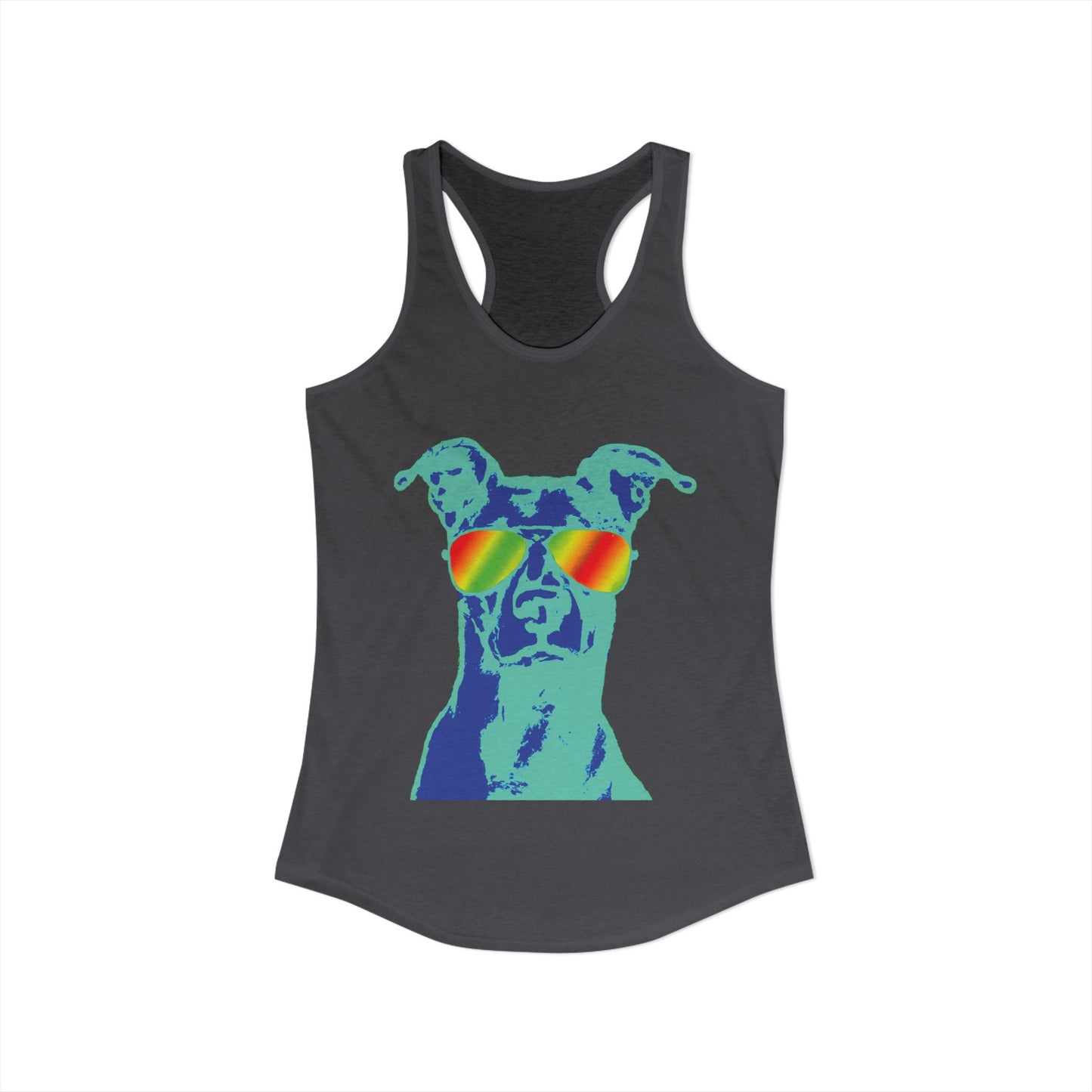 Vizsla Summer Tank — 'Summer Vizsla' Dog Sunglasses Racerback Tank