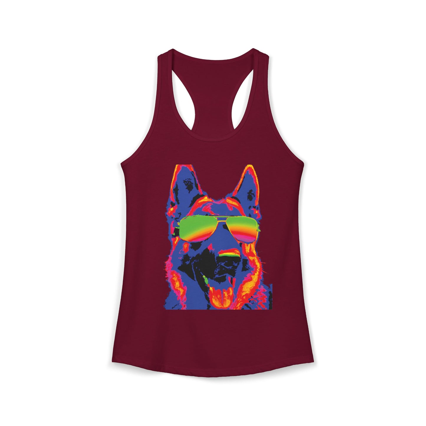 Heat Seeking German Shepherd Racerback Tank