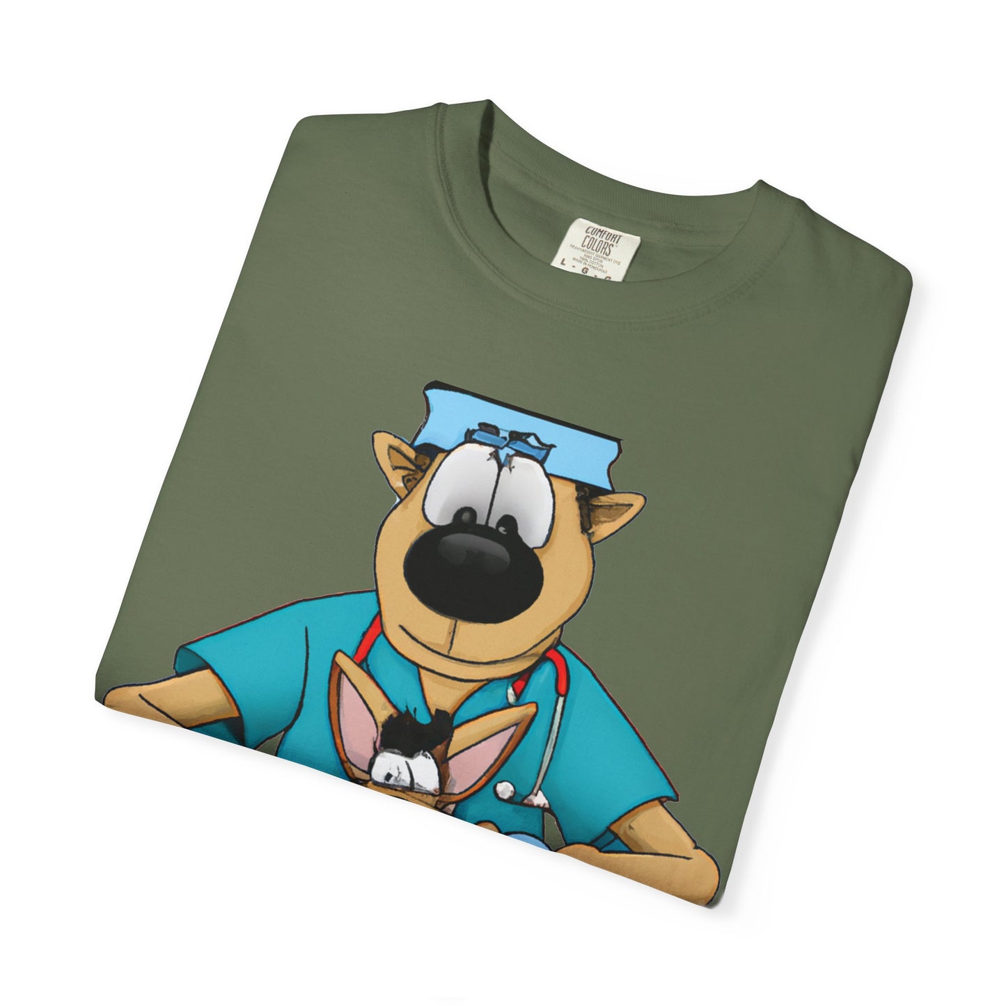 Dog Vet Cartoon T-Shirt — Cute Veterinary Surgeon Graphic Tee