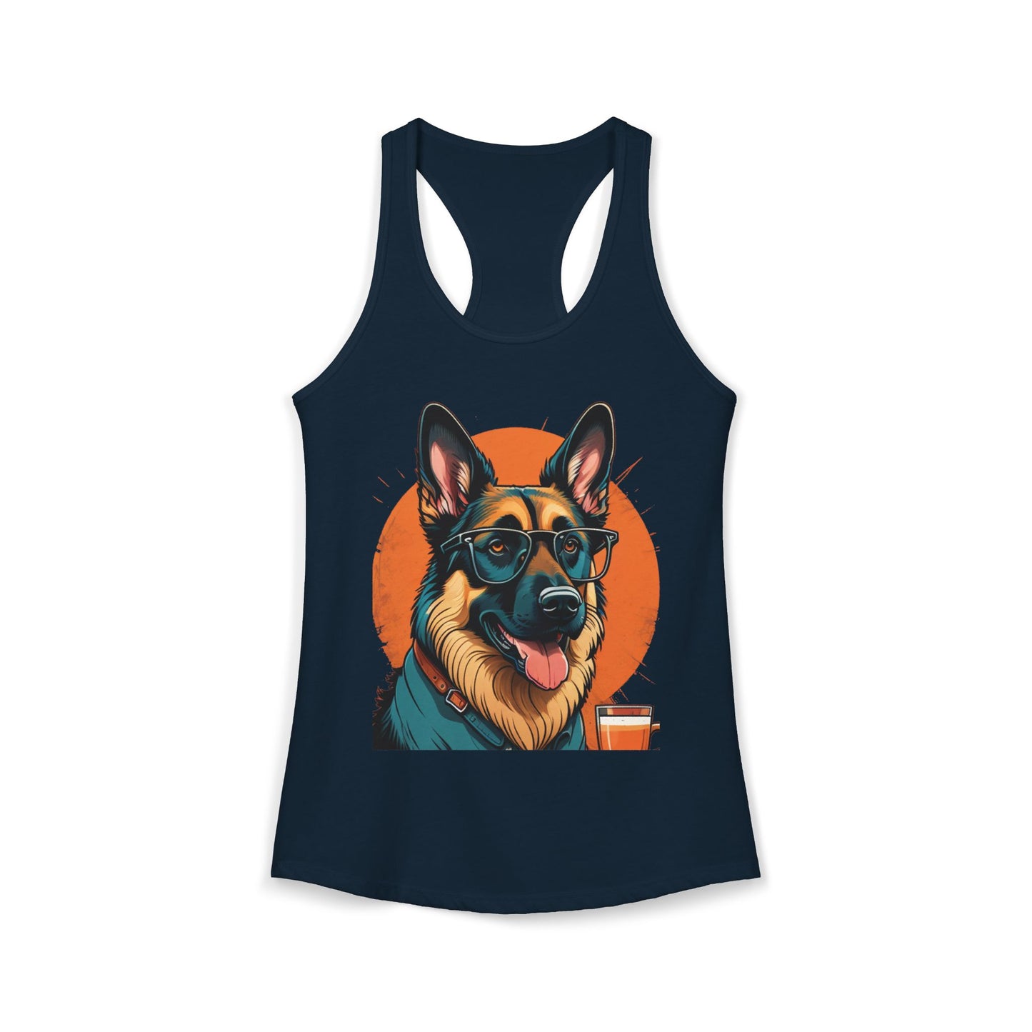 German Shepherd Coffee Love Racerback Tank