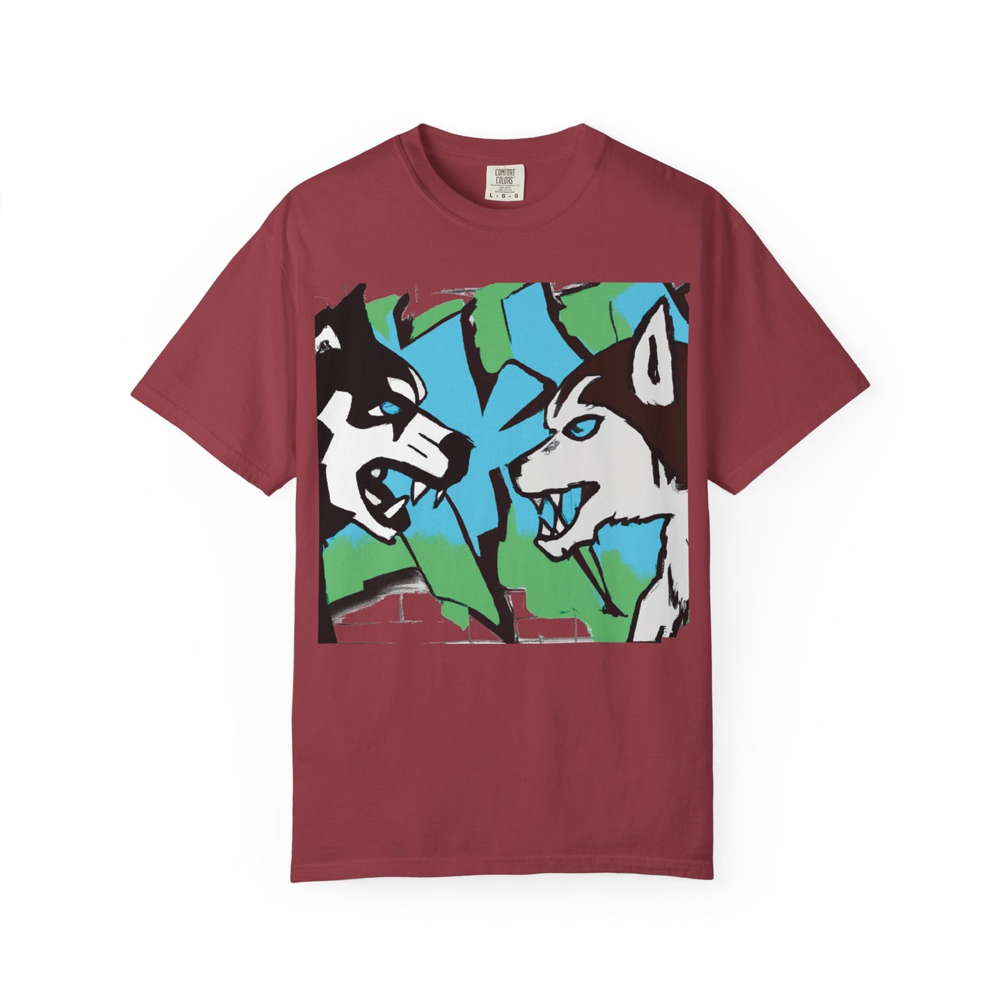 Husky Face Graphic T-Shirt — Bold Siberian Wolf Artwork