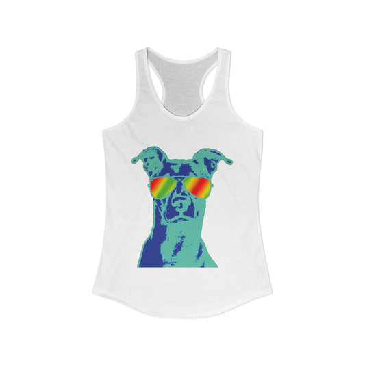 Vizsla Summer Tank — 'Summer Vizsla' Dog Sunglasses Racerback Tank