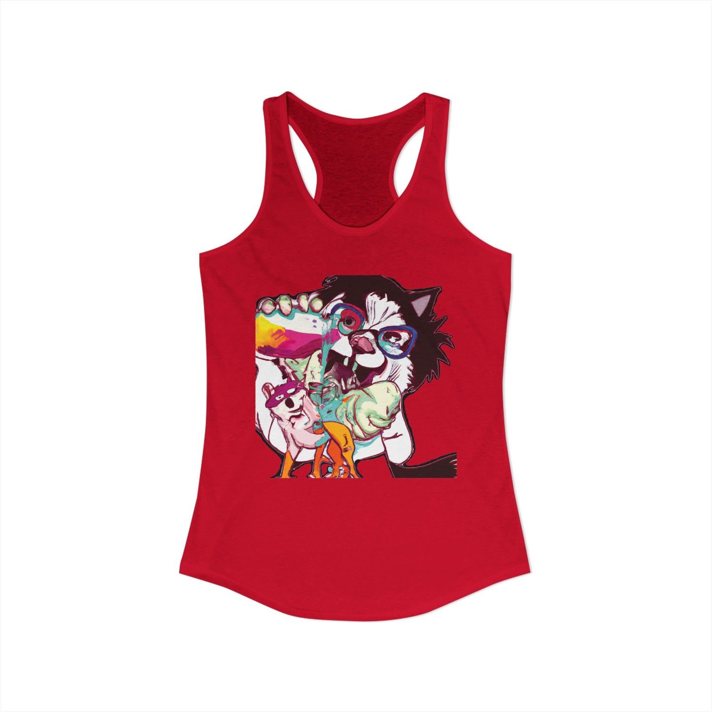 Derpy Dog Pop Art Racerback Tank