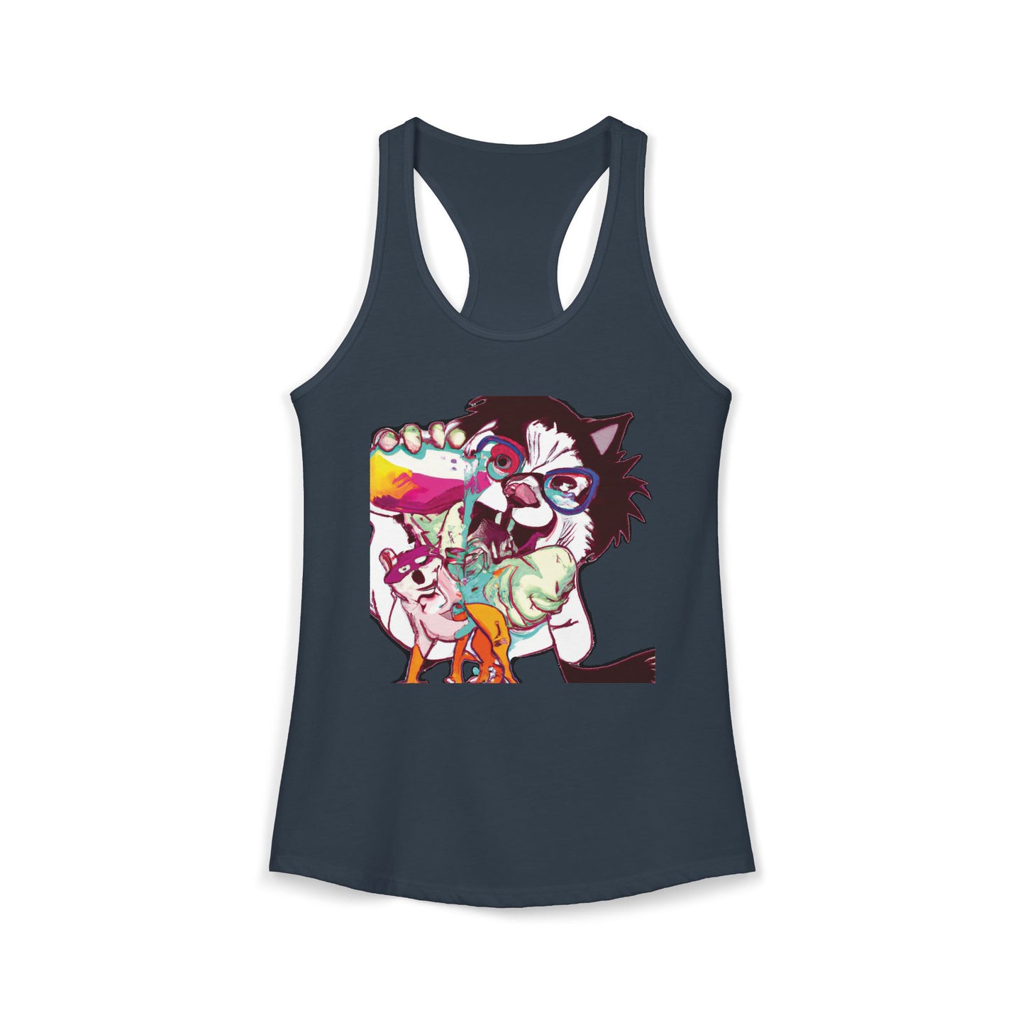 Derpy Dog Pop Art Racerback Tank