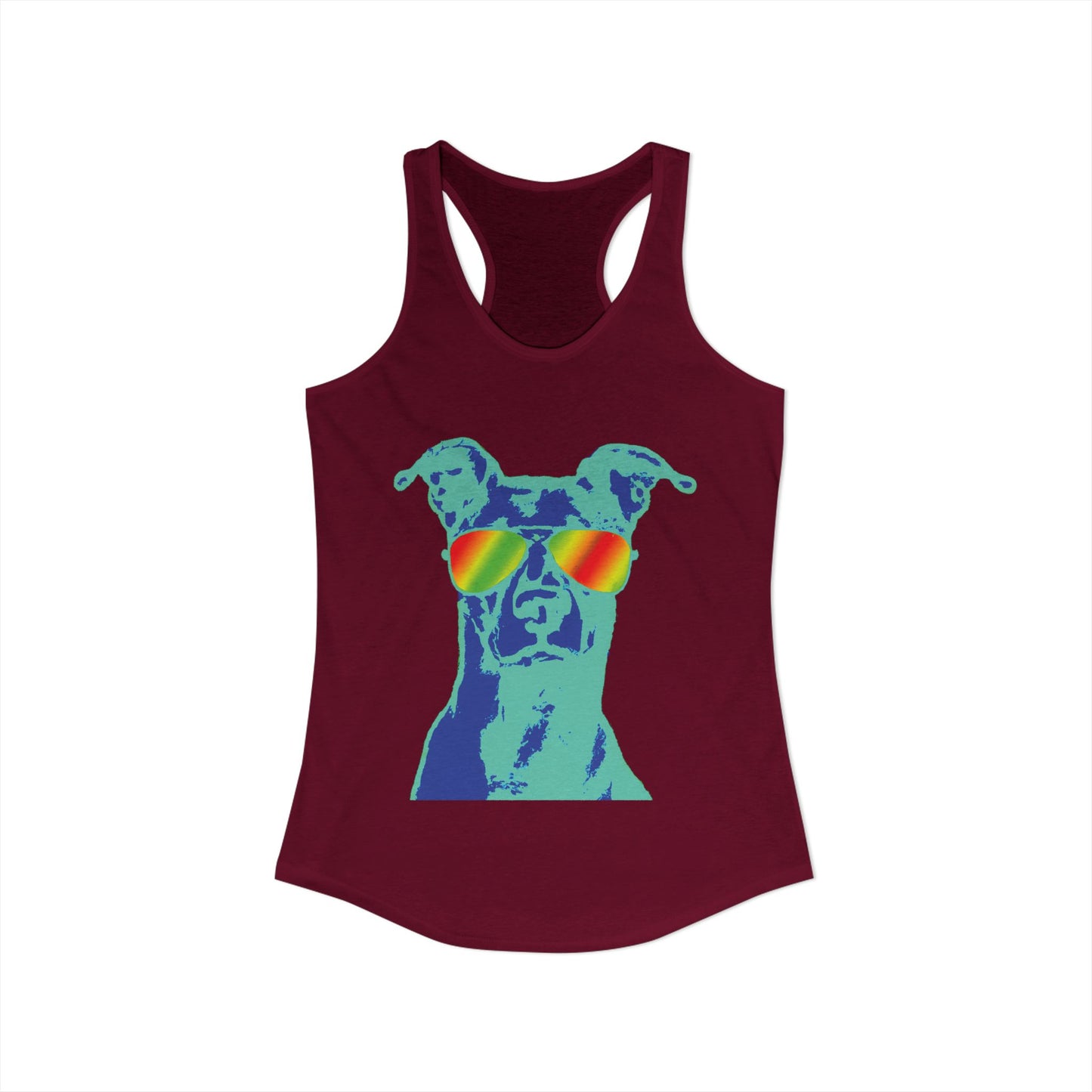 Vizsla Summer Tank — 'Summer Vizsla' Dog Sunglasses Racerback Tank