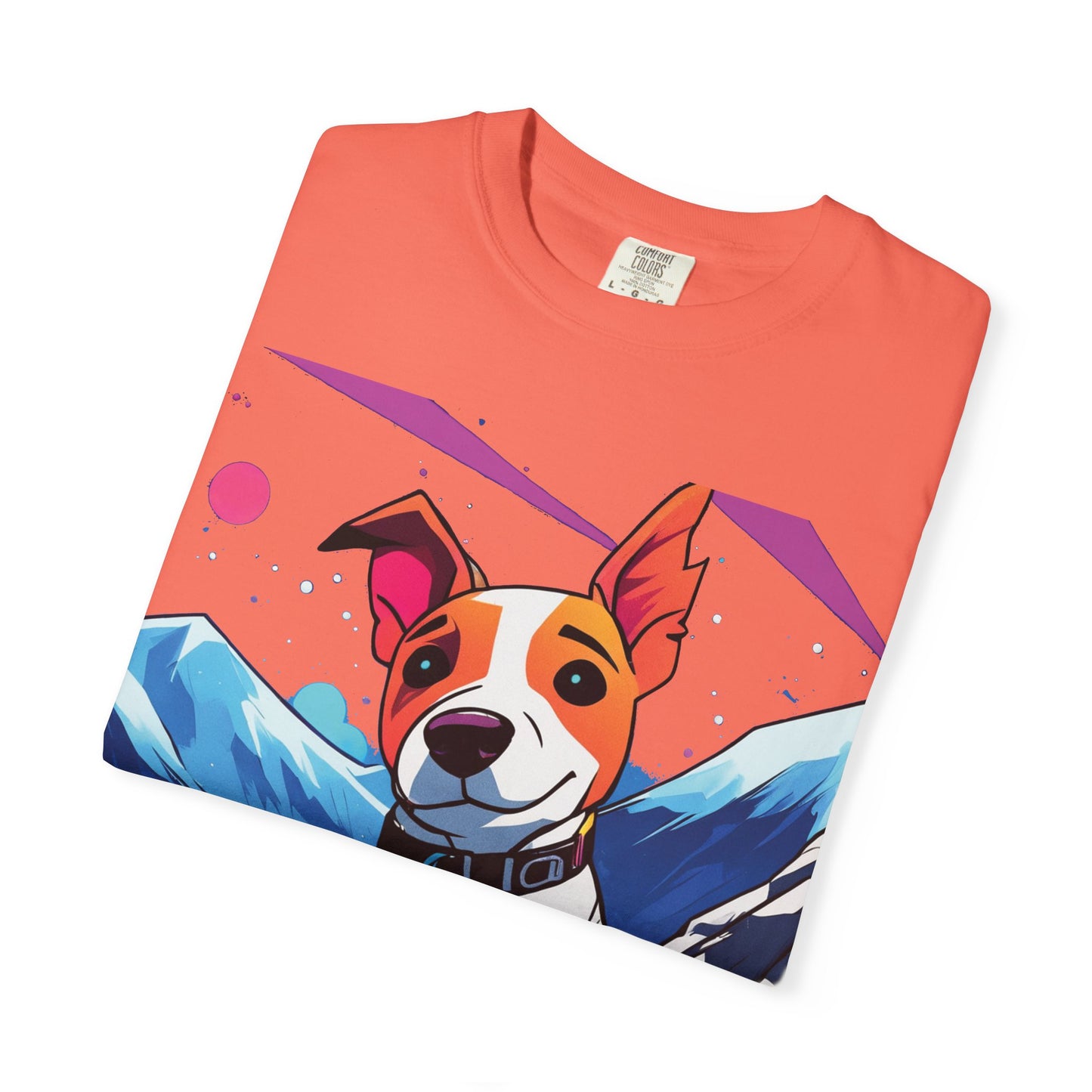 Jack Russell Adventure Tee — Colorful Mountain Dog Graphic T-Shirt