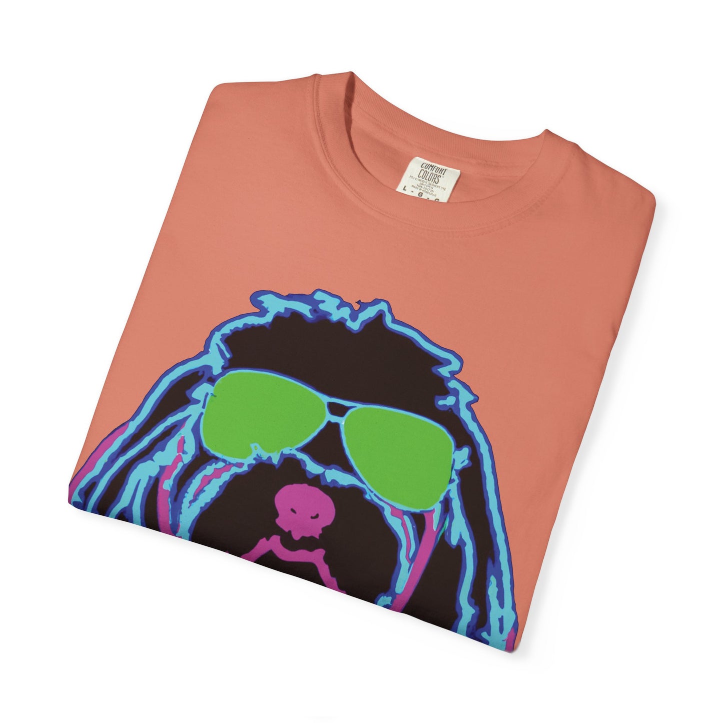 Retro Neon Dog T-Shirt — Cool Pup Sunglasses Graphic Tee