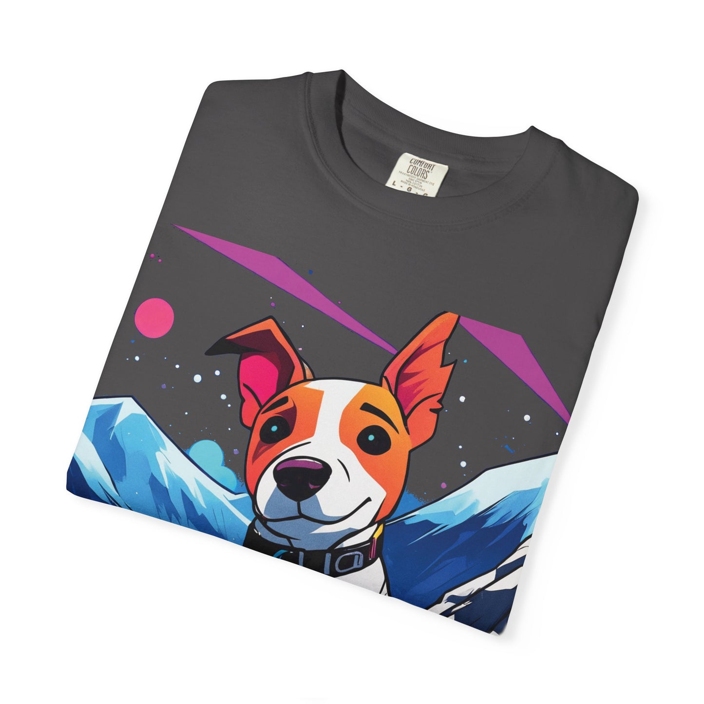 Jack Russell Adventure Tee — Colorful Mountain Dog Graphic T-Shirt