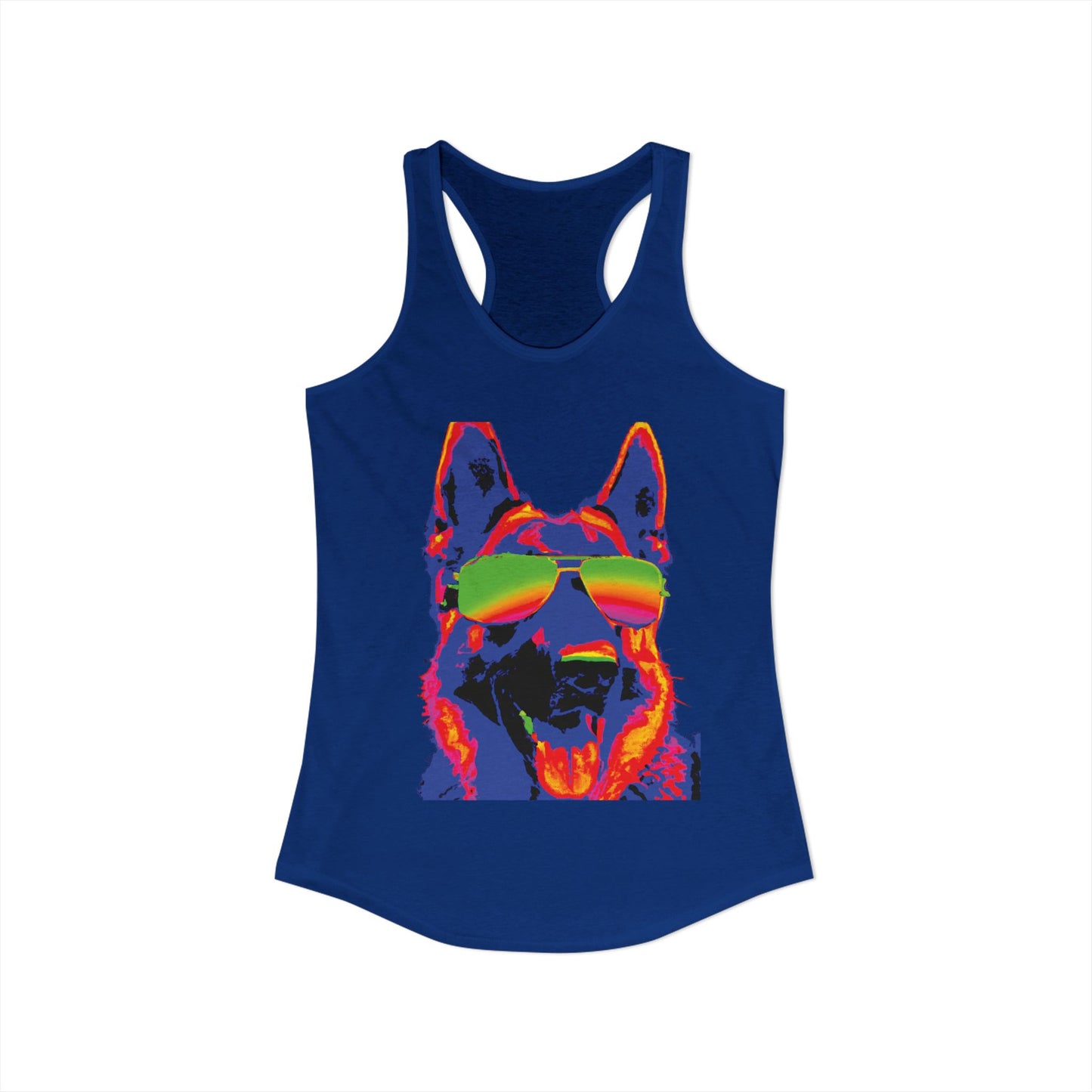 Heat Seeking German Shepherd Racerback Tank