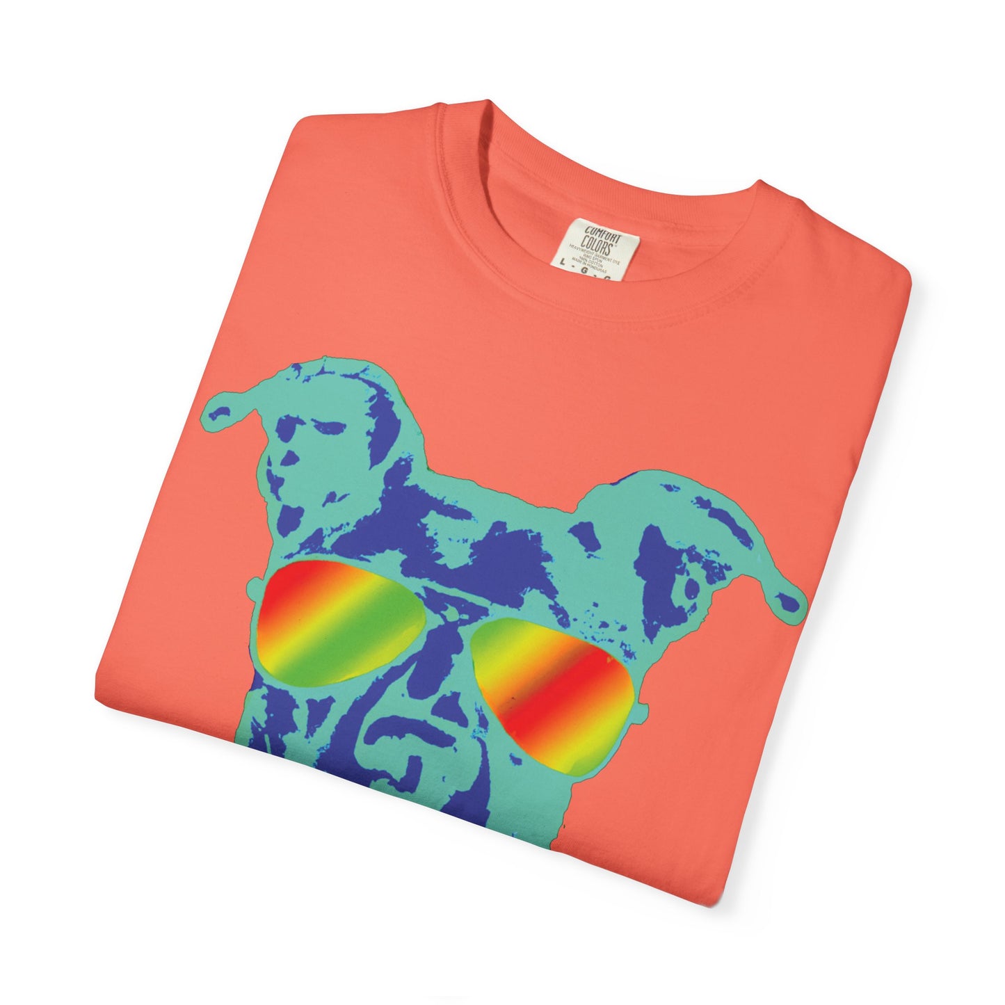 Cool Dog Graphic Tee — Rainbow Sunglasses Pitbull T‑Shirt