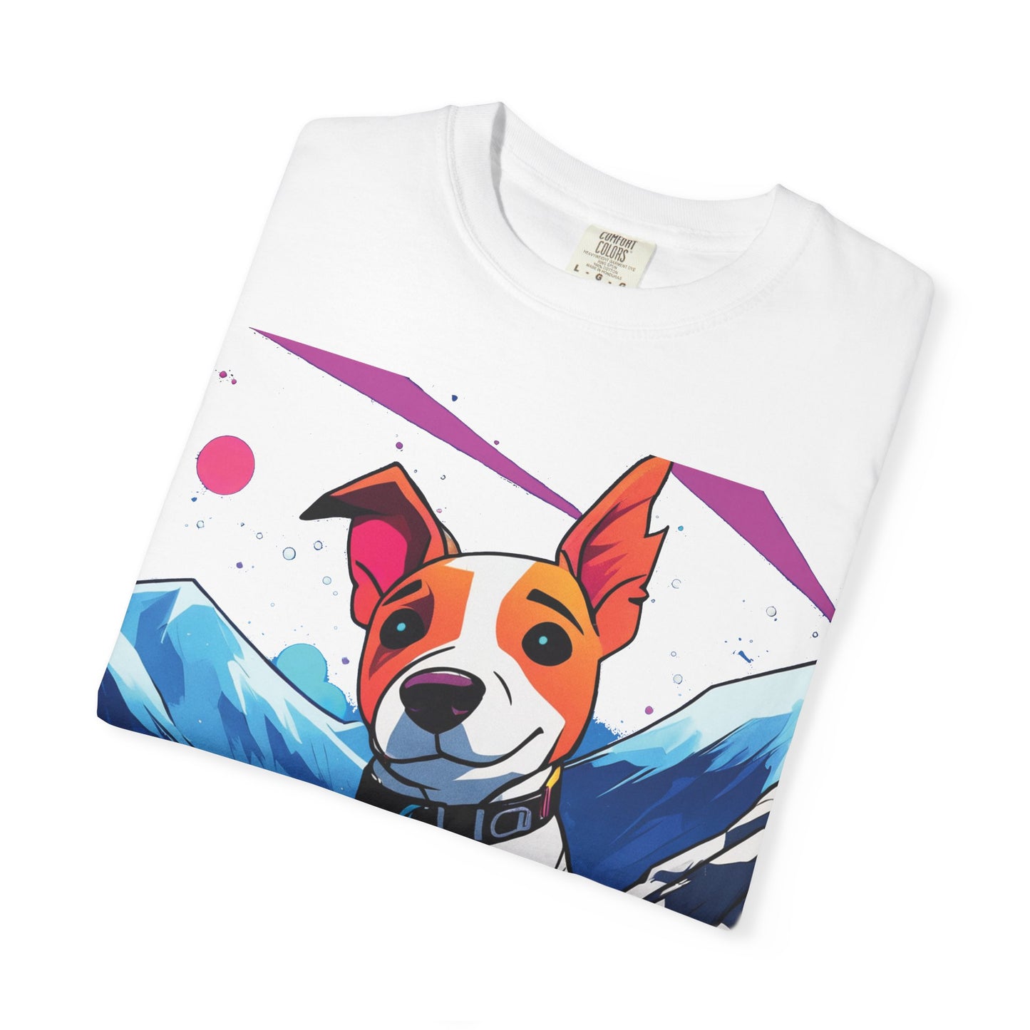 Jack Russell Adventure Tee — Colorful Mountain Dog Graphic T-Shirt