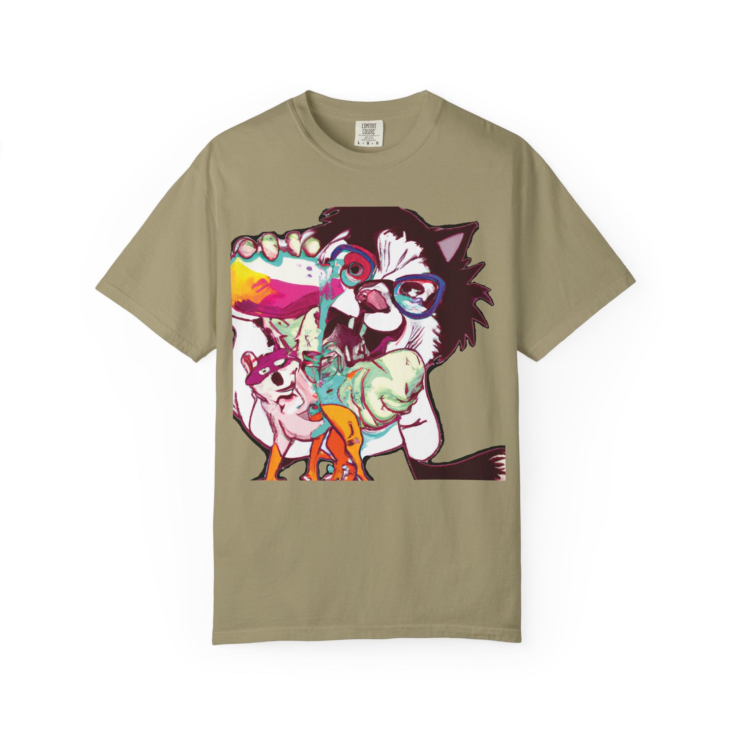 Colorful Punk Cat & Dog Illustration (PlurOut Back Print)