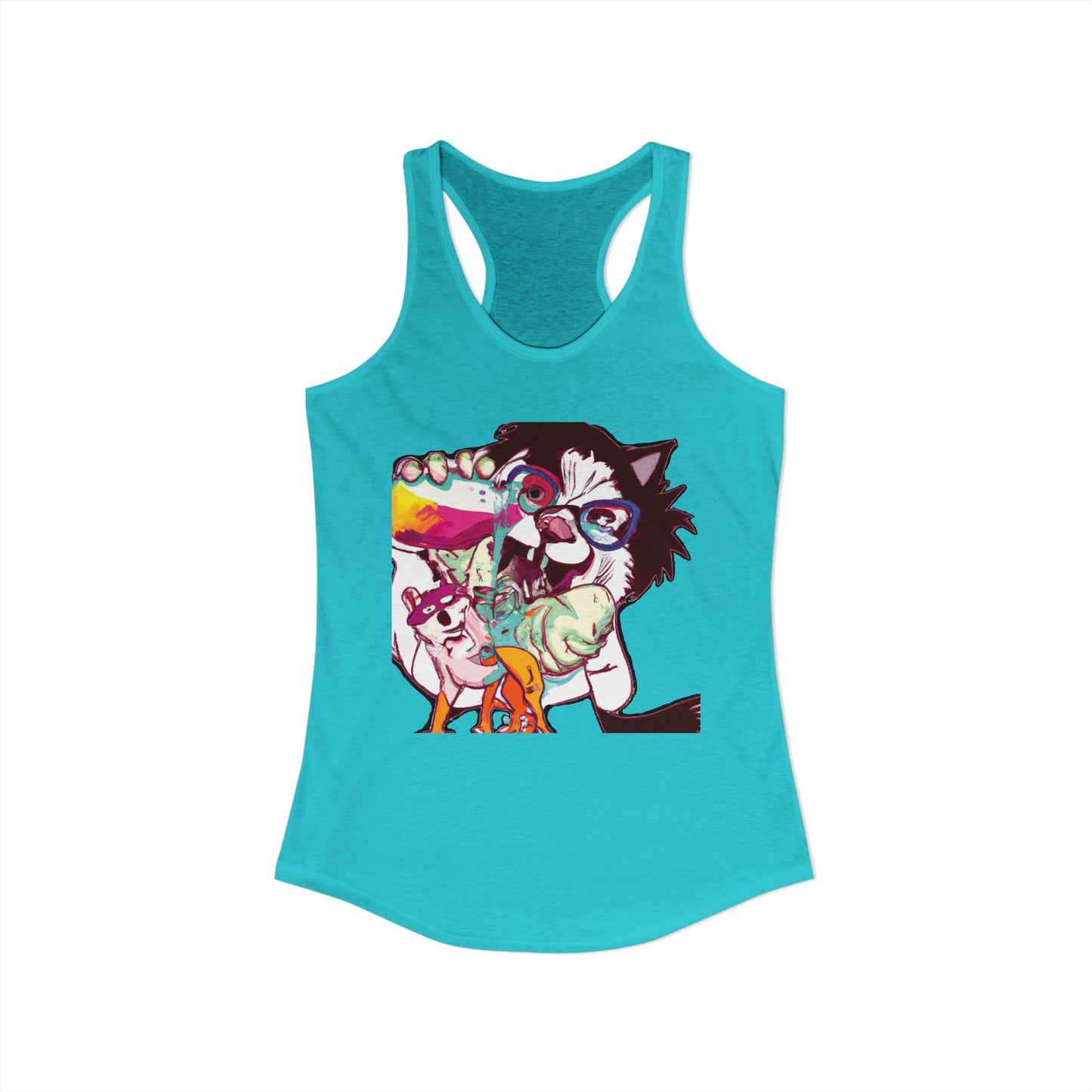 Derpy Dog Pop Art Racerback Tank
