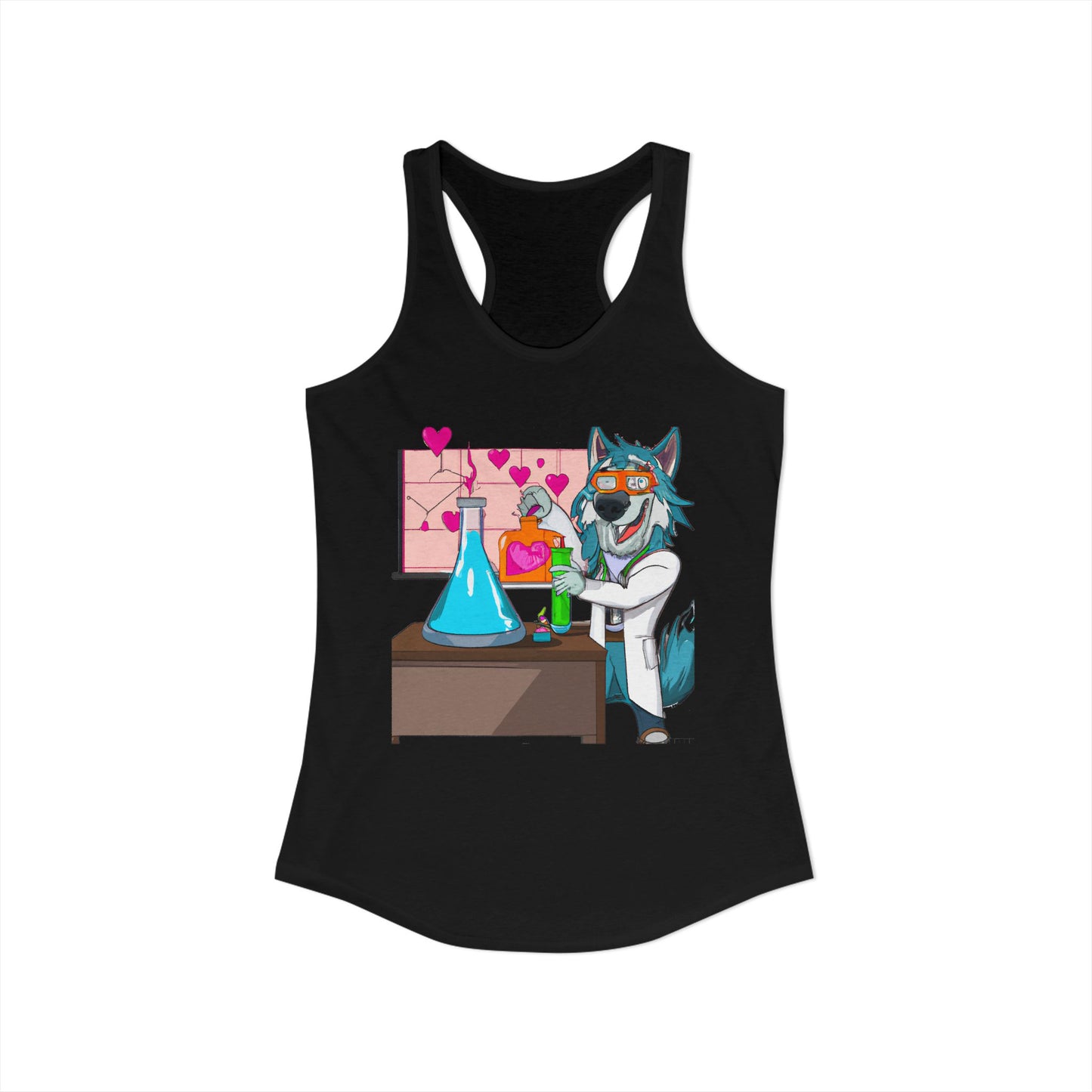 Love Lab Potion Pop Art Racerback Tank