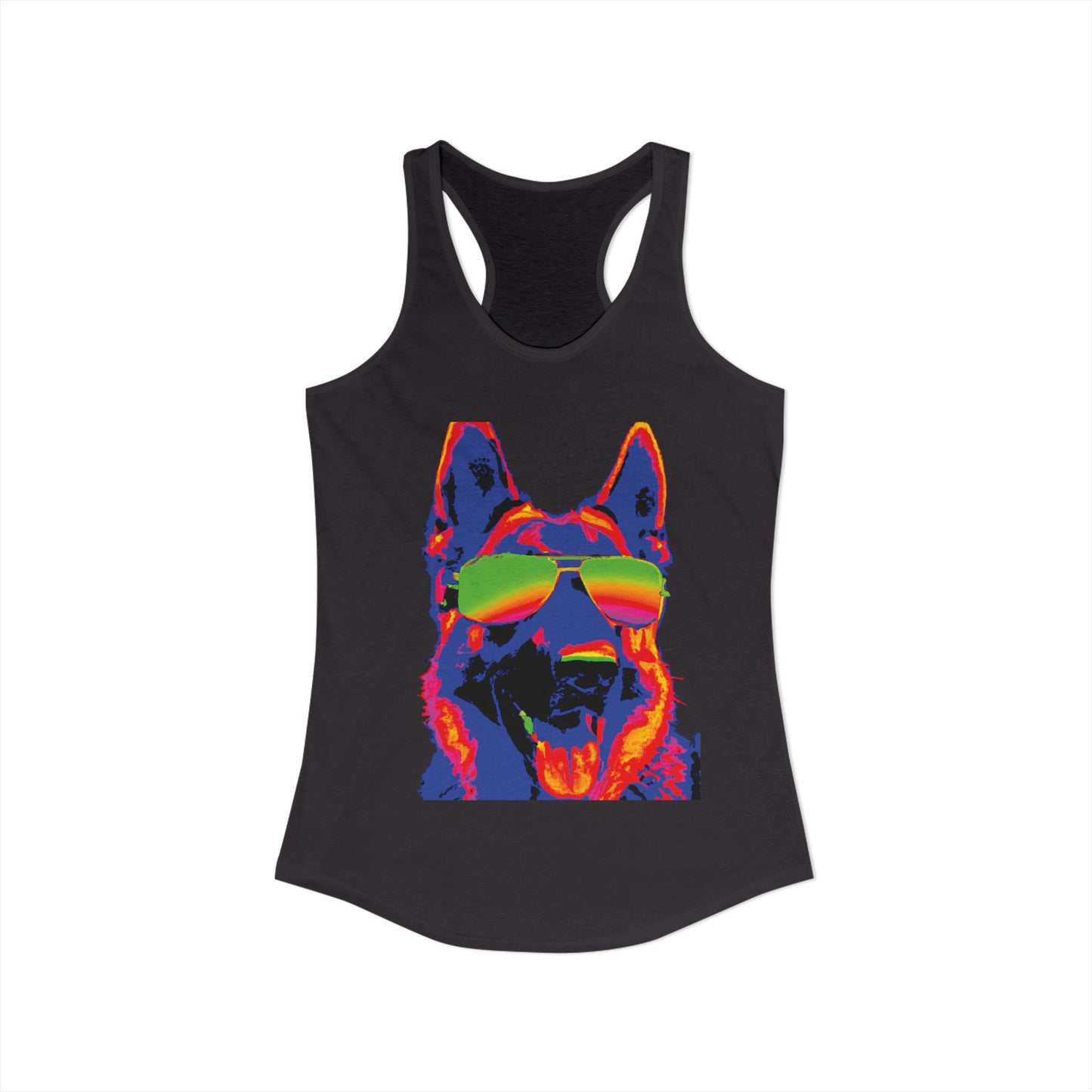 Heat Seeking German Shepherd Racerback Tank