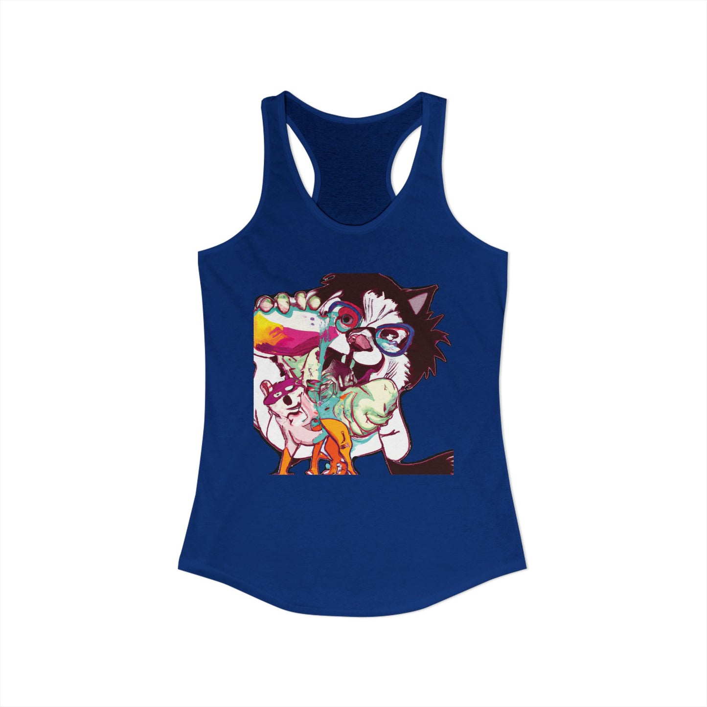 Derpy Dog Pop Art Racerback Tank