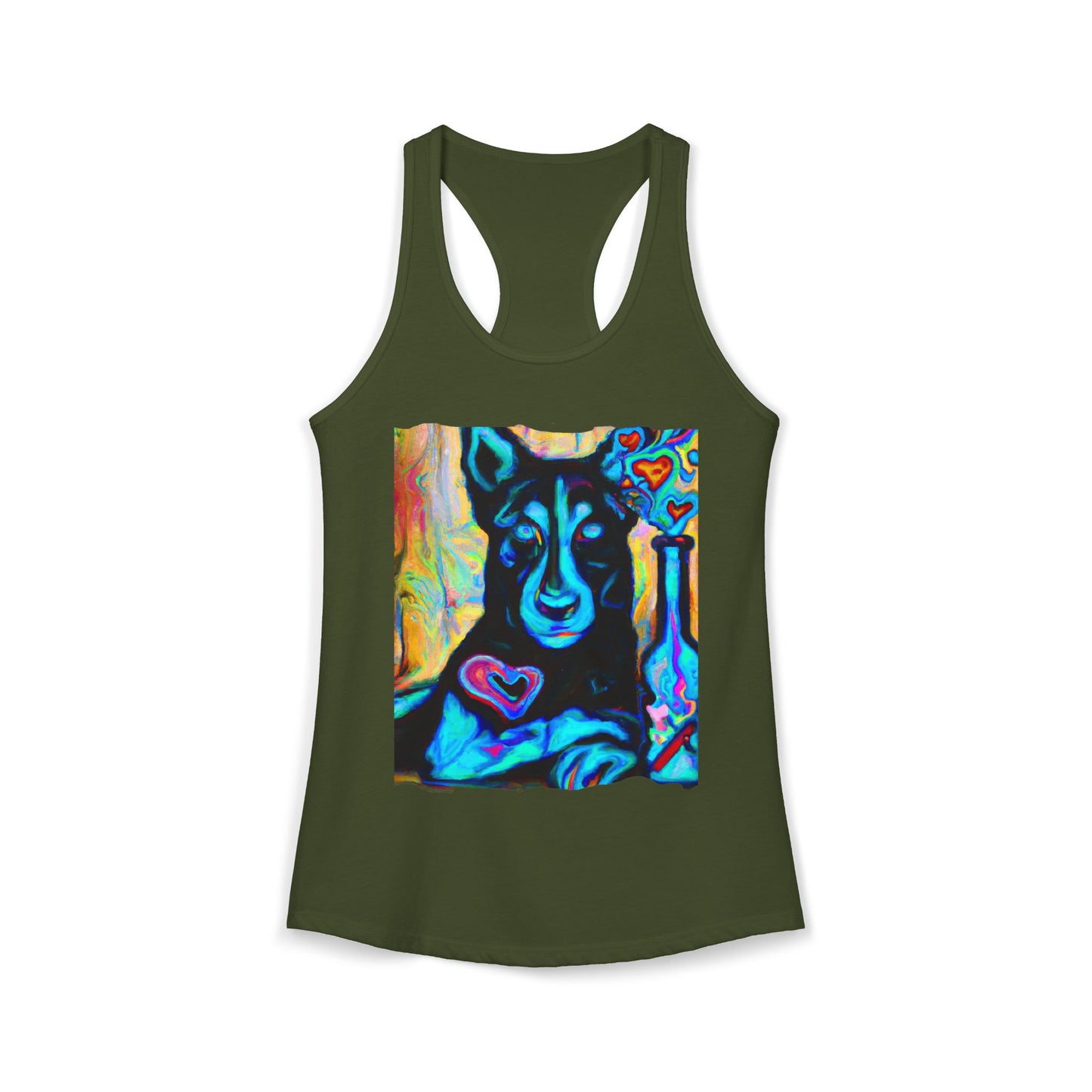 Sexy German Shepherd Racerback Tank Top