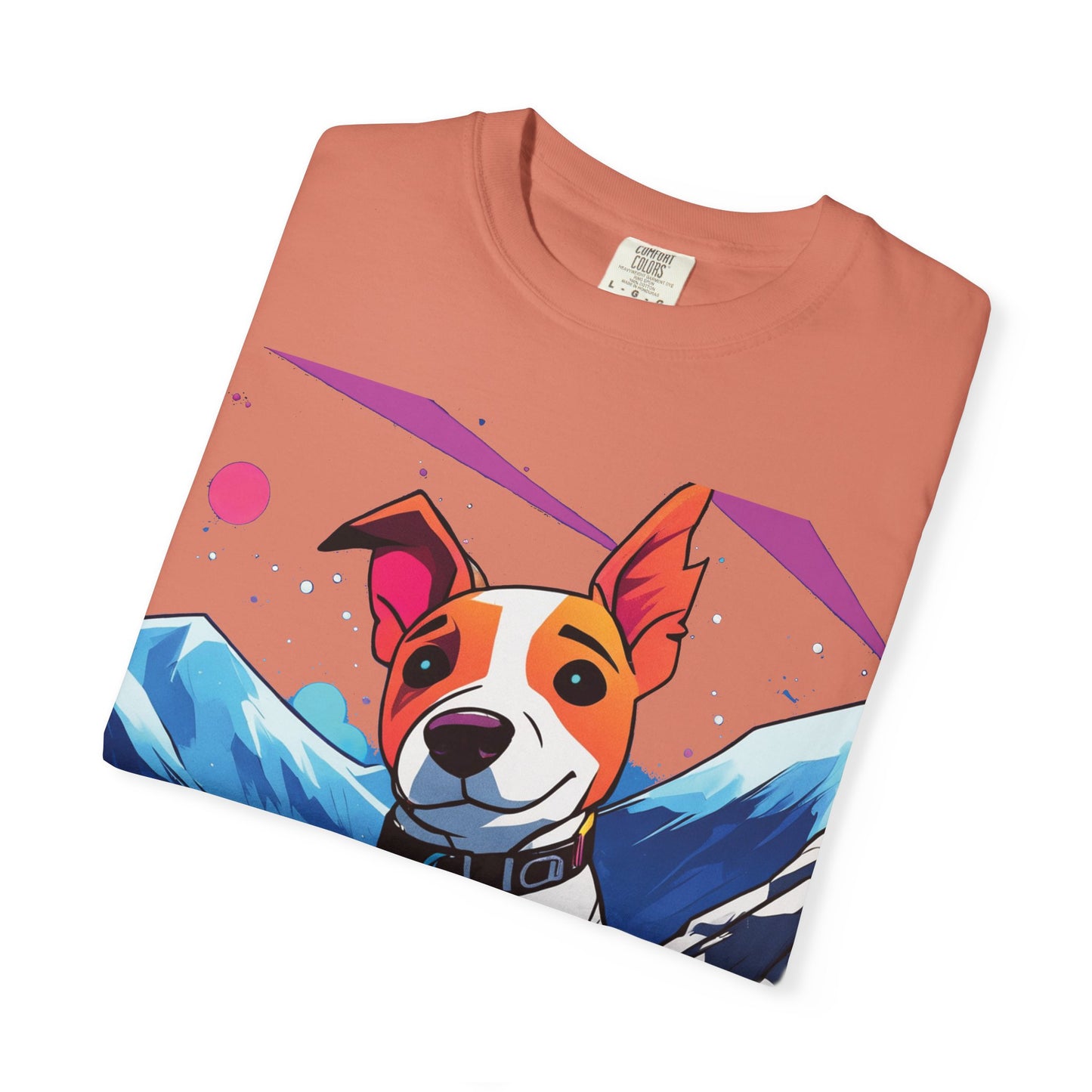 Jack Russell Adventure Tee — Colorful Mountain Dog Graphic T-Shirt