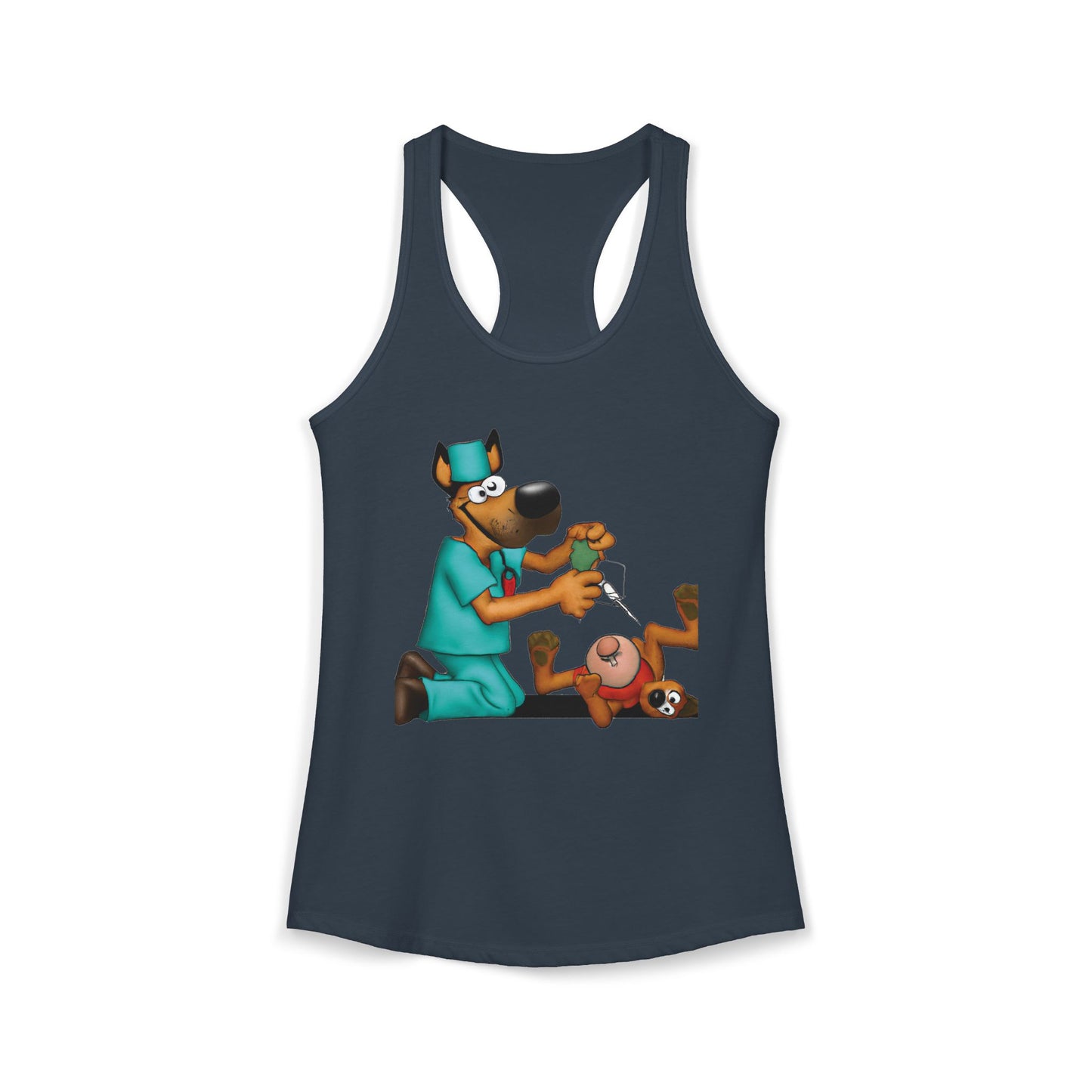 Dog Saving Toy Racerback Tank — "We Gotta Save It" Graphic Tank Top