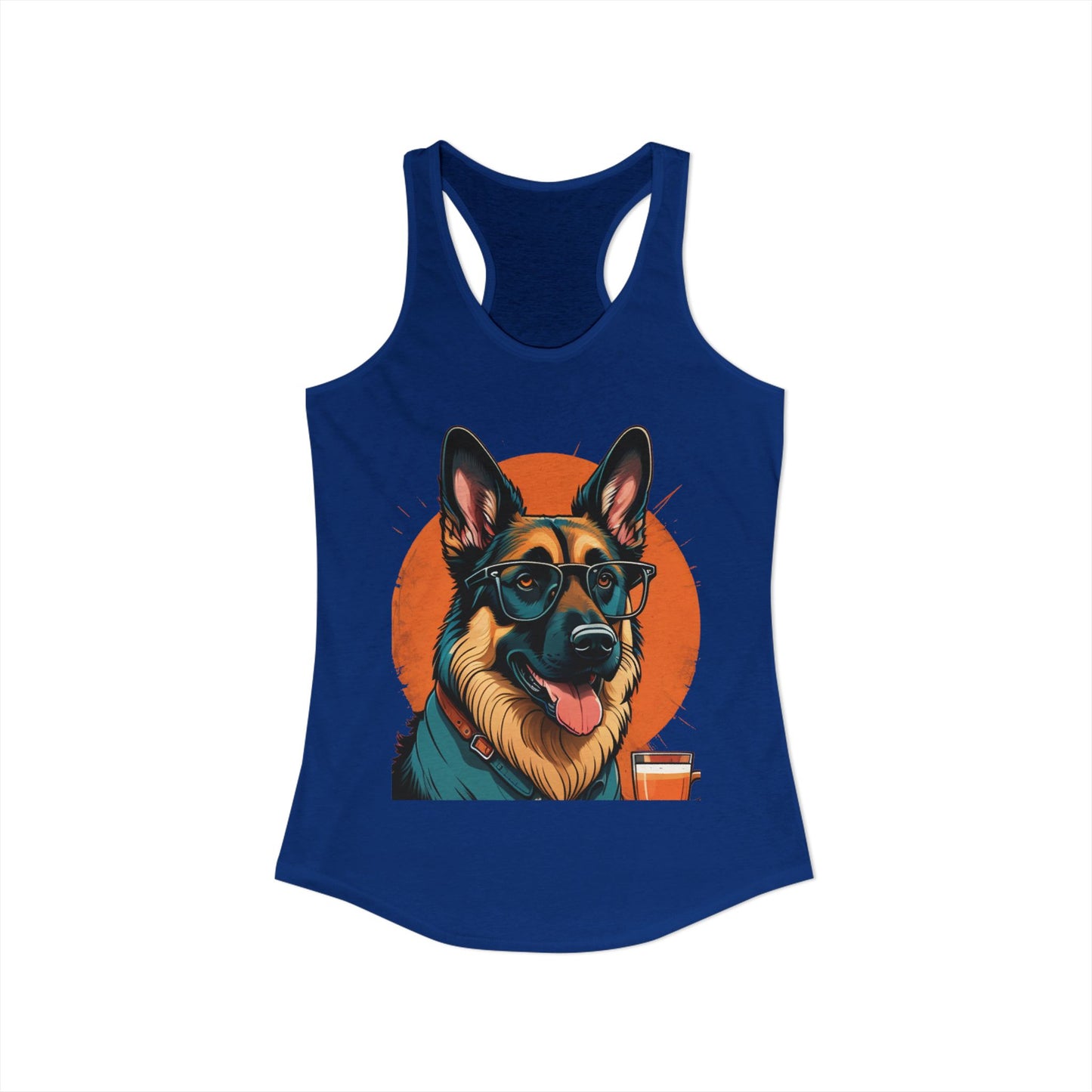 German Shepherd Coffee Love Racerback Tank