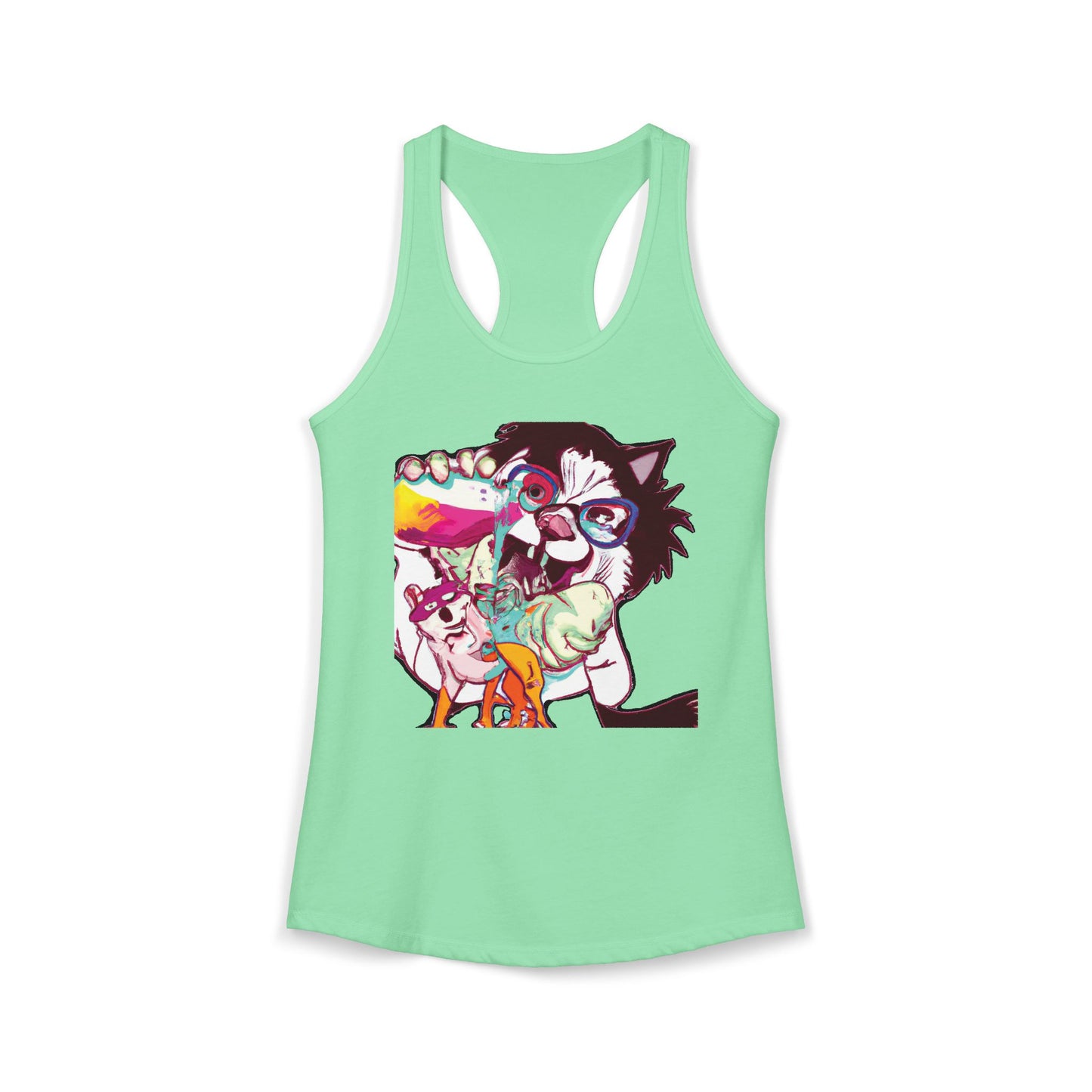 Derpy Dog Pop Art Racerback Tank