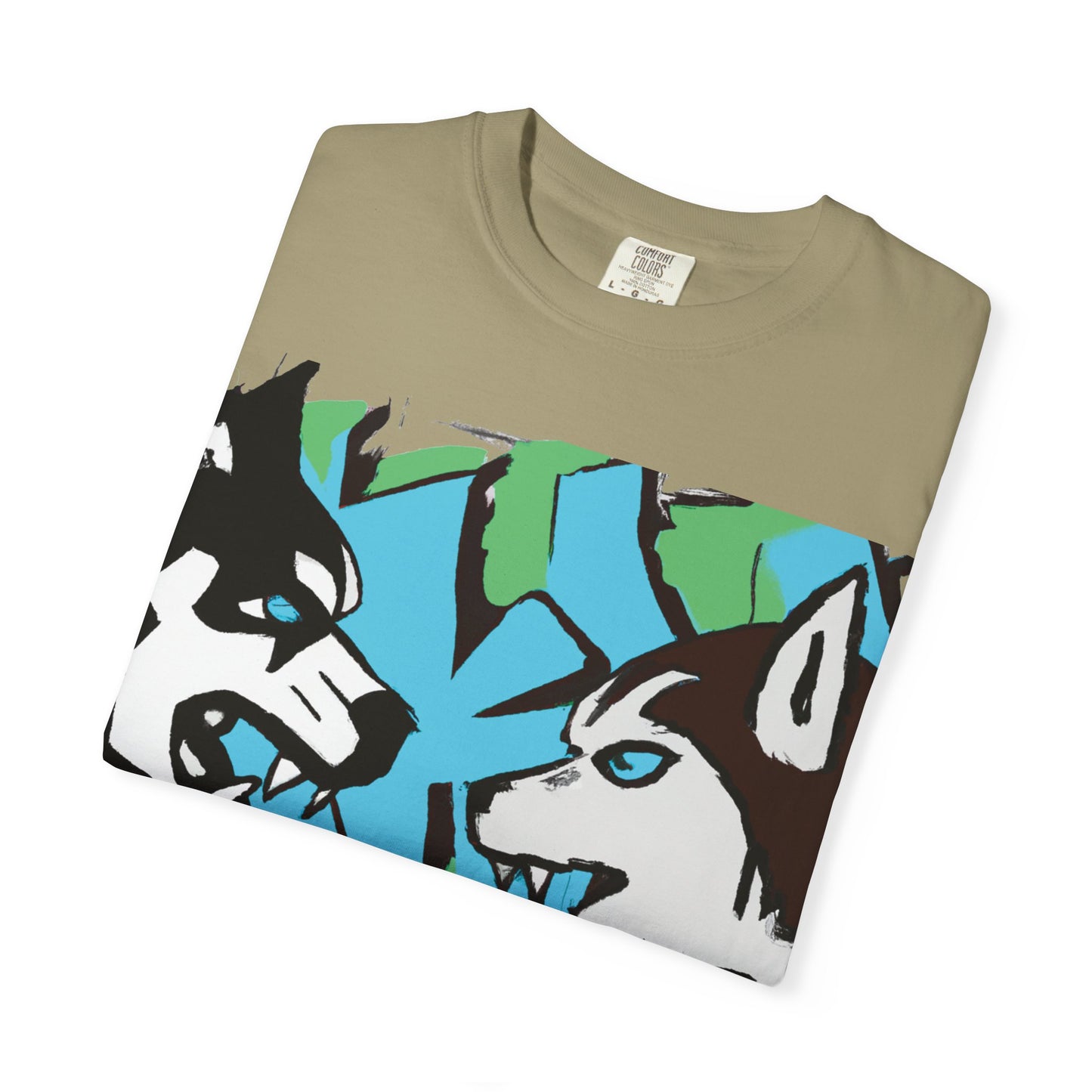 Husky Face Graphic T-Shirt — Bold Siberian Wolf Artwork