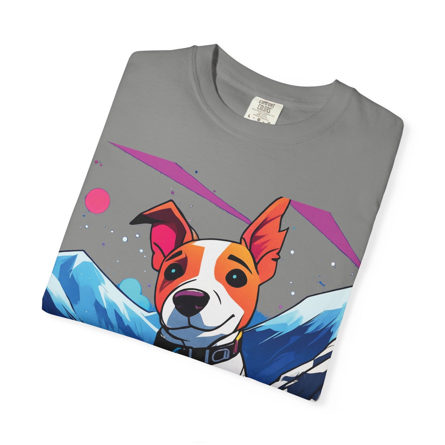 Jack Russell Adventure Tee — Colorful Mountain Dog Graphic T-Shirt