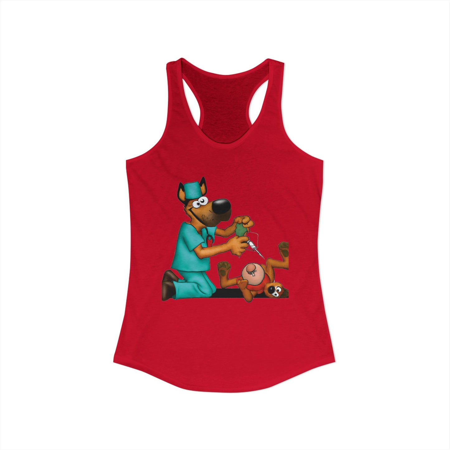 Dog Saving Toy Racerback Tank — "We Gotta Save It" Graphic Tank Top