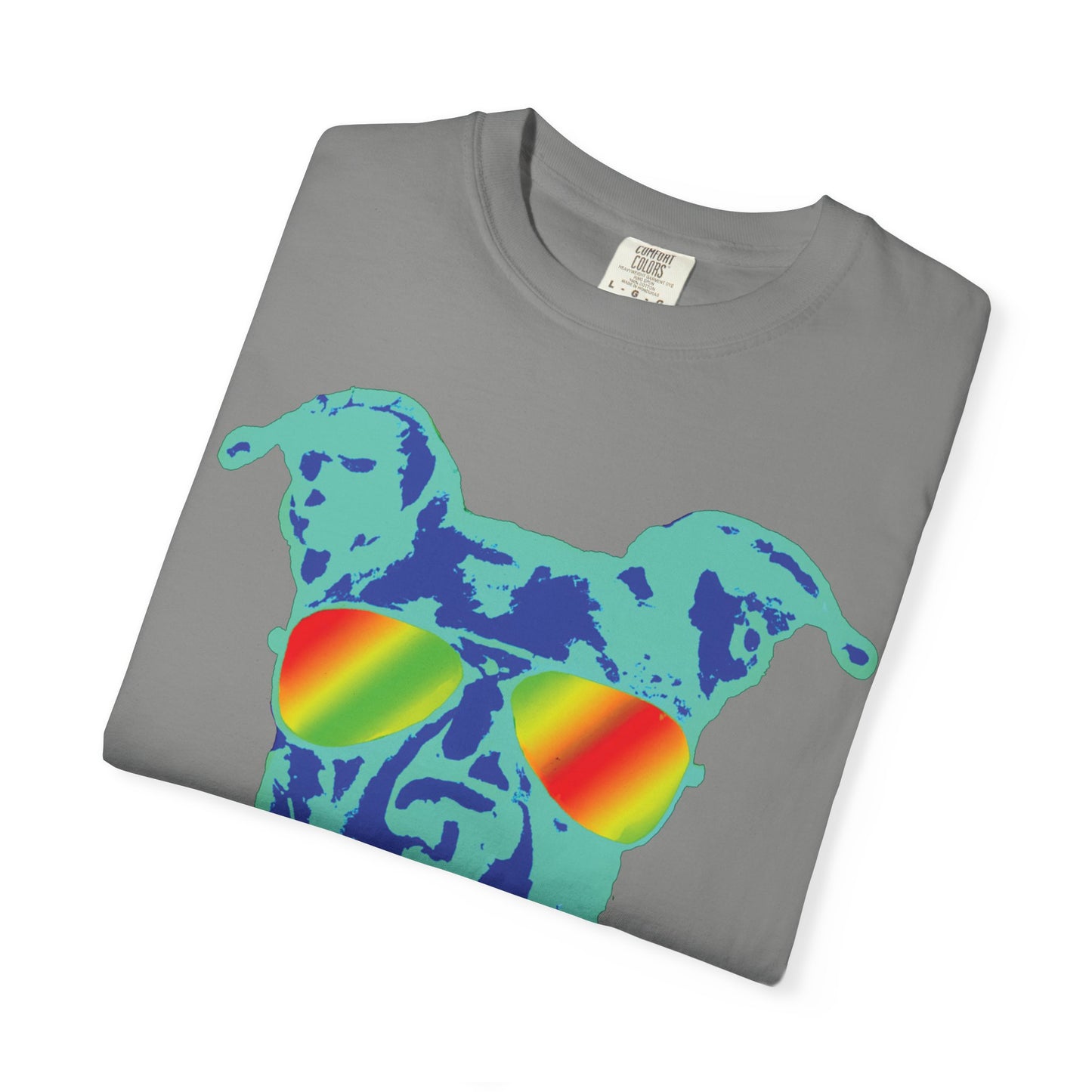 Cool Dog Graphic Tee — Rainbow Sunglasses Pitbull T‑Shirt