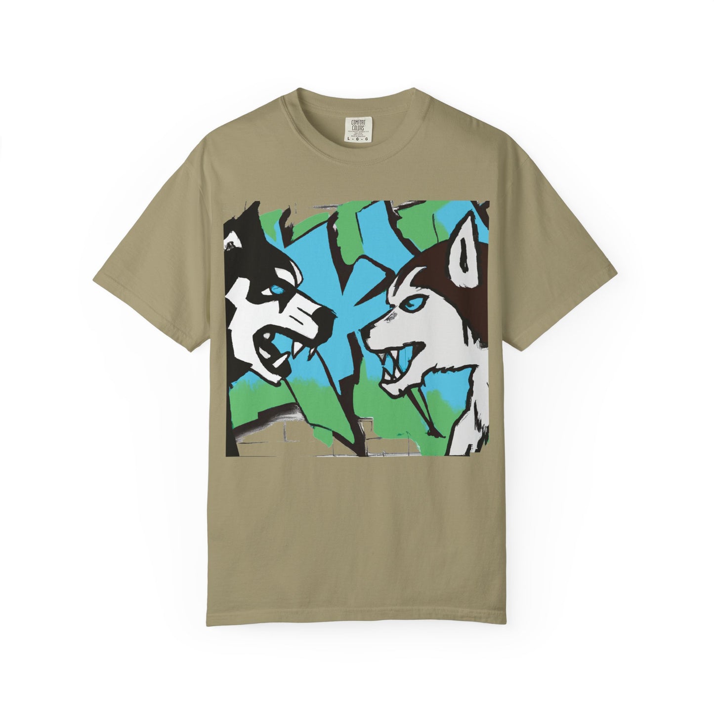 Husky Face Graphic T-Shirt — Bold Siberian Wolf Artwork