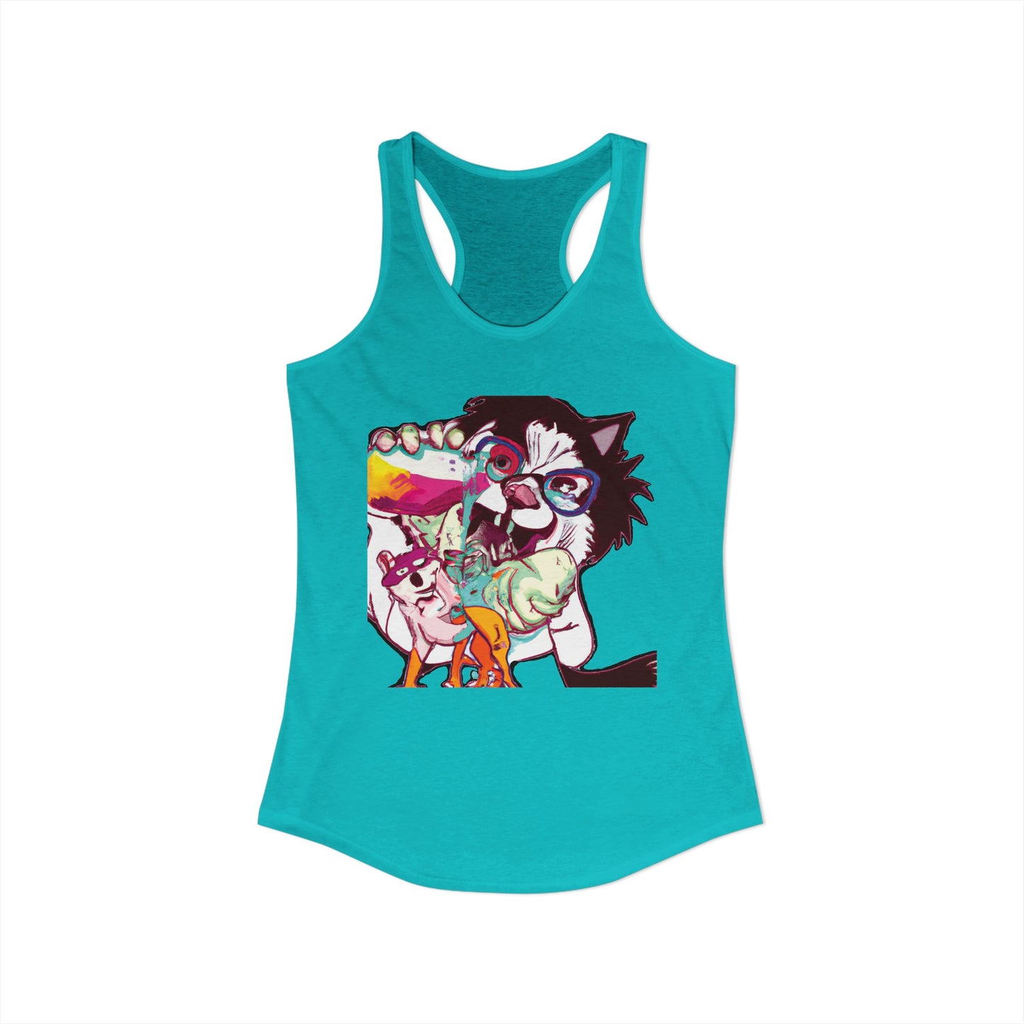 Derpy Dog Pop Art Racerback Tank
