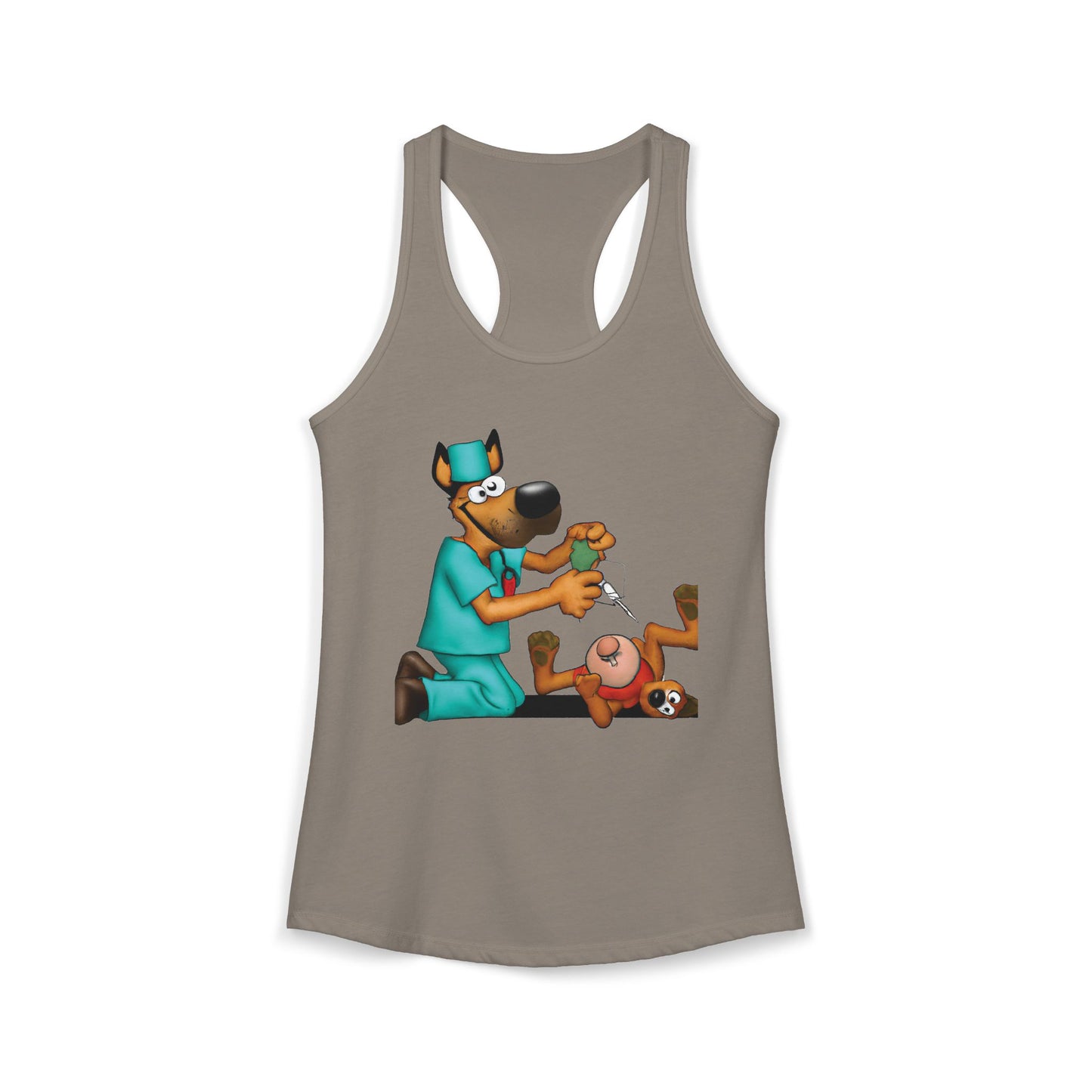 Dog Saving Toy Racerback Tank — "We Gotta Save It" Graphic Tank Top