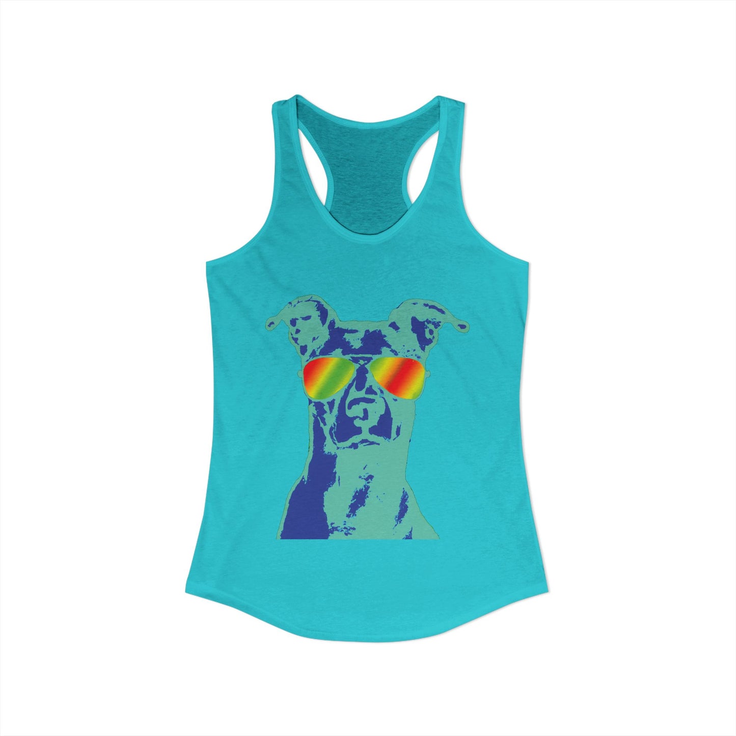 Vizsla Summer Tank — 'Summer Vizsla' Dog Sunglasses Racerback Tank