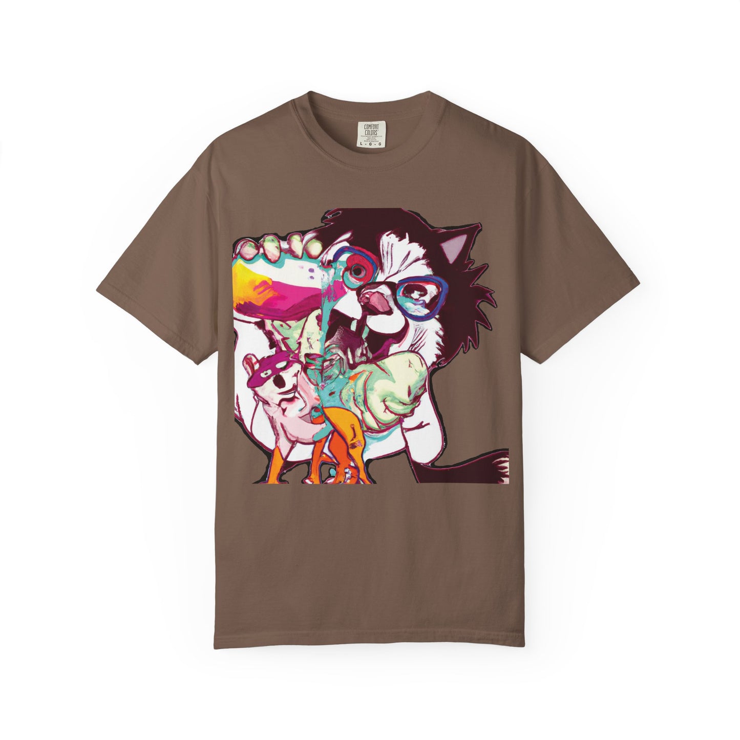 Colorful Punk Cat & Dog Illustration (PlurOut Back Print)