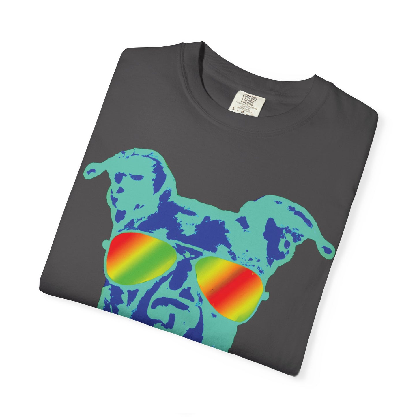 Cool Dog Graphic Tee — Rainbow Sunglasses Pitbull T‑Shirt