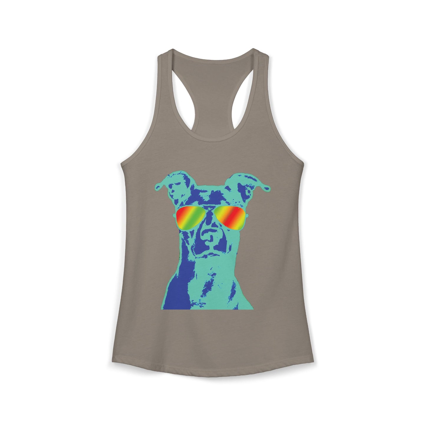 Vizsla Summer Tank — 'Summer Vizsla' Dog Sunglasses Racerback Tank
